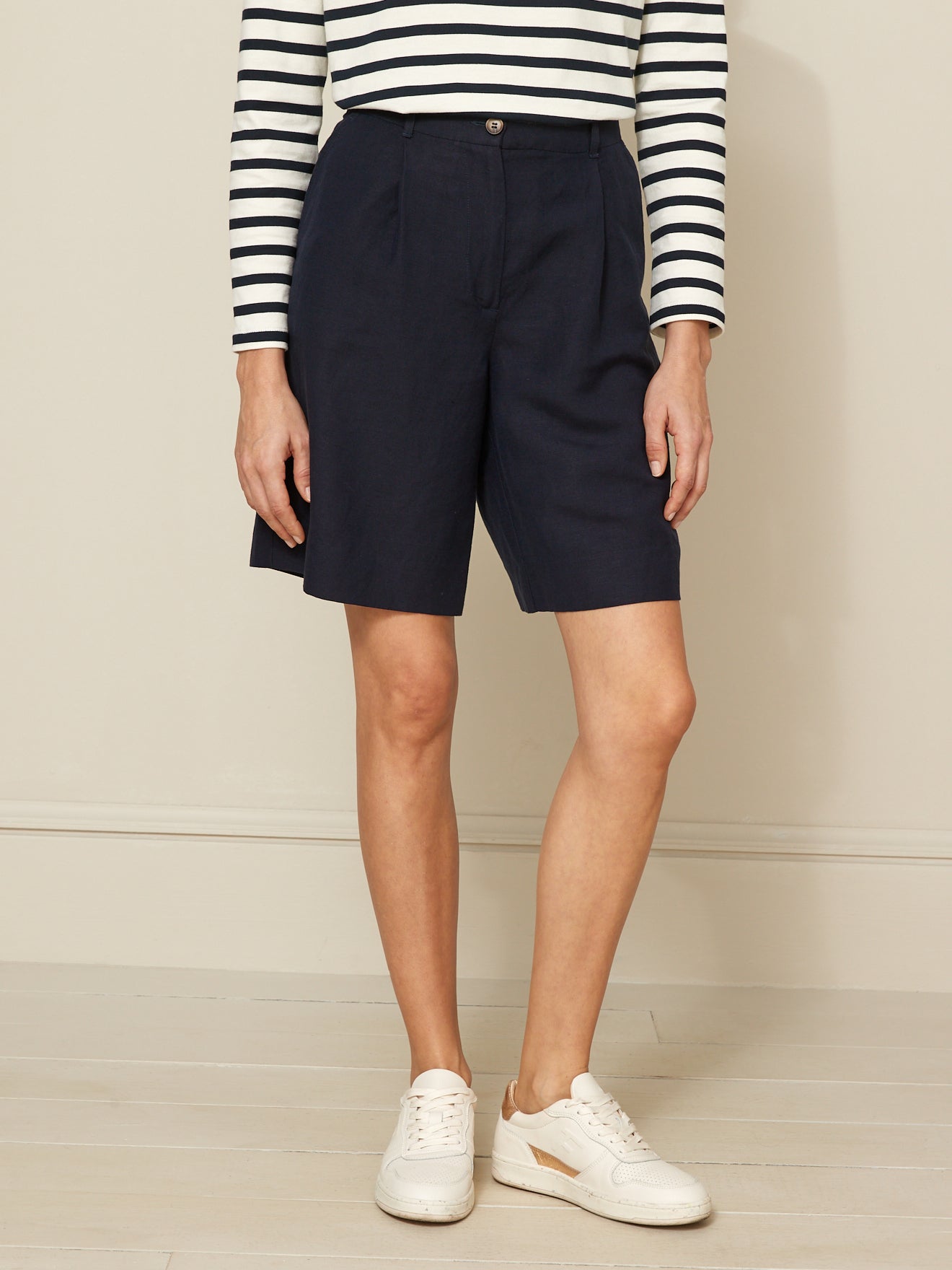 Short lin et viscose femme