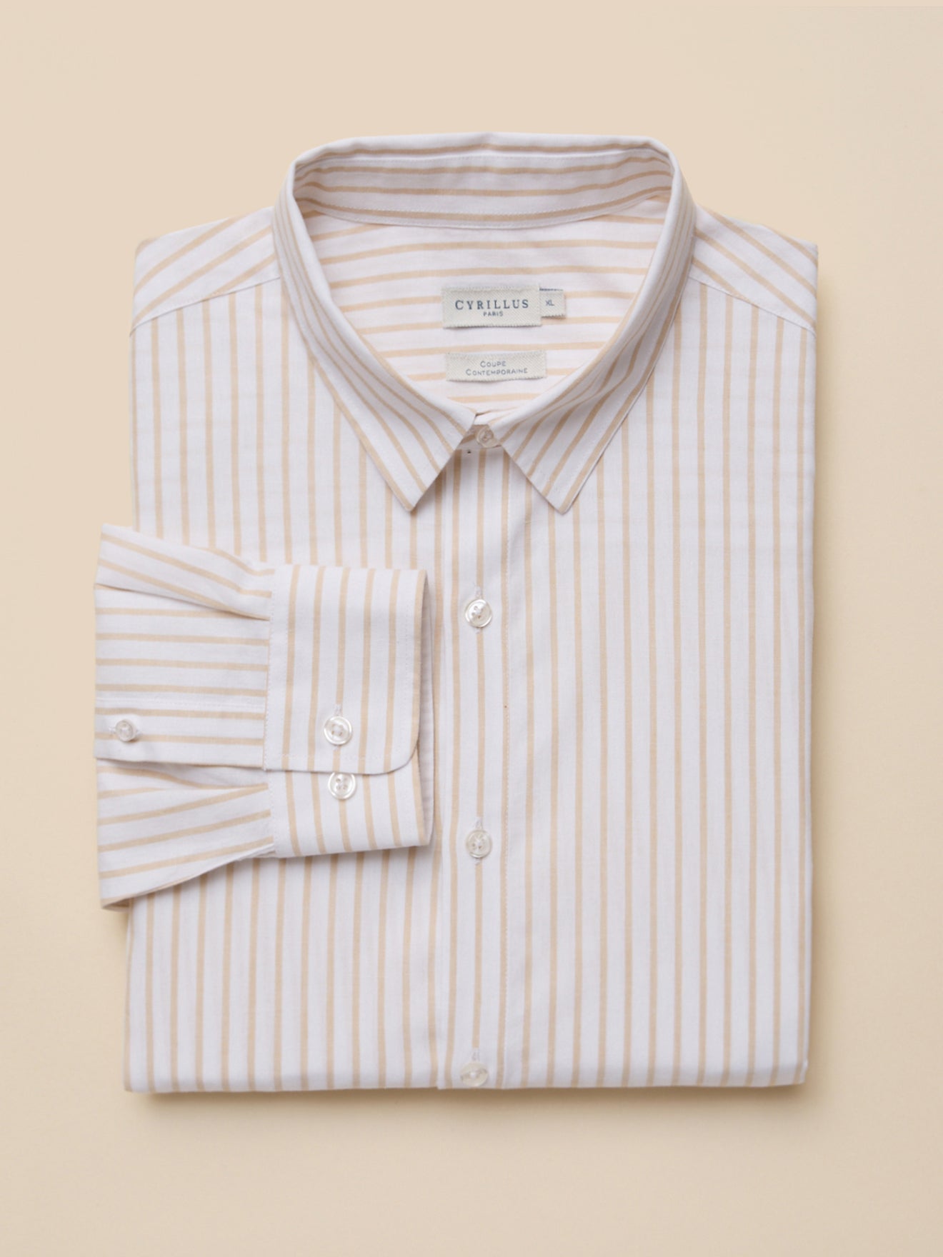 Chemise rayée homme coupe contemporaine