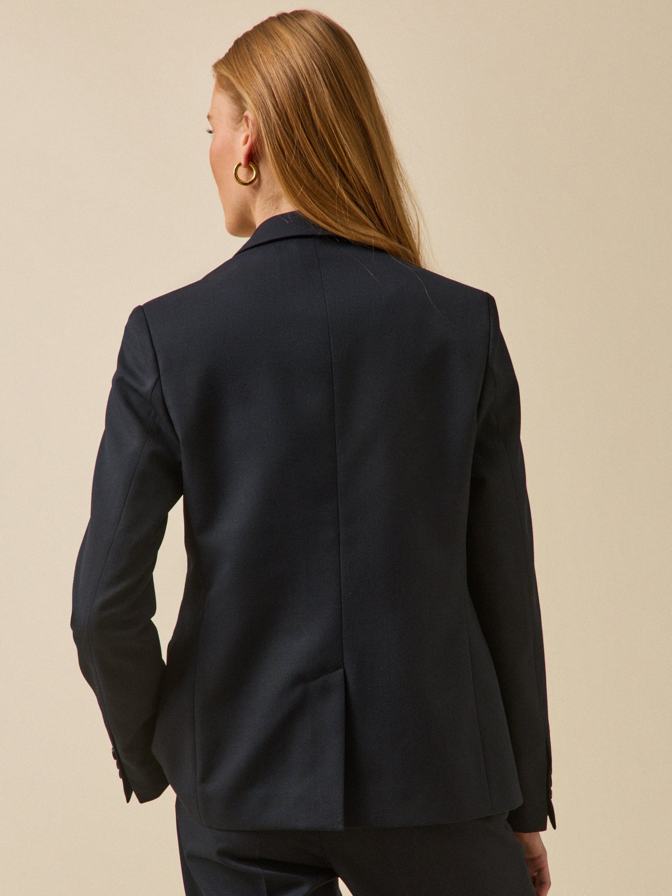 Veste tailleur lainage uni femme
