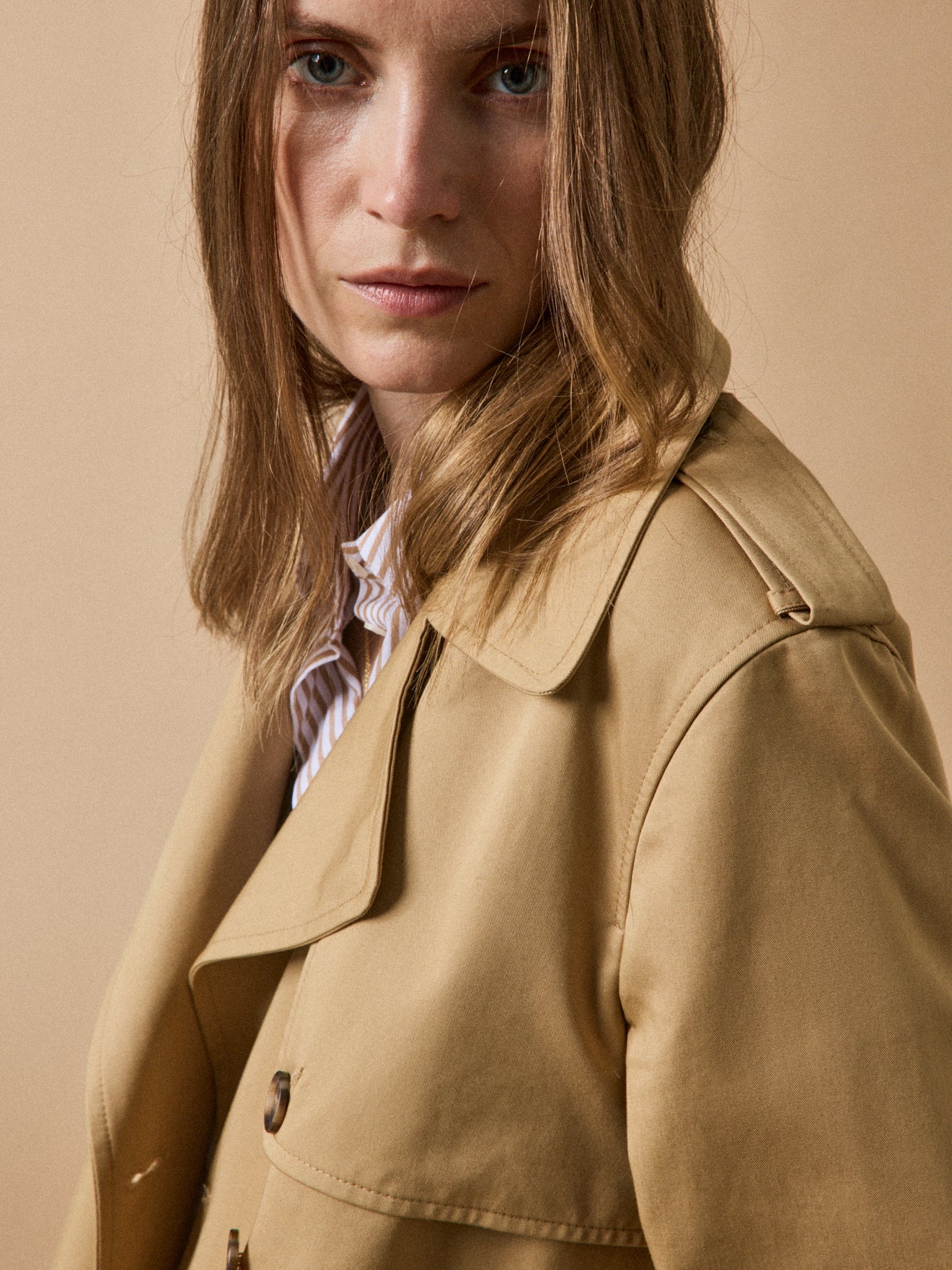 Trench long coton biologique femme