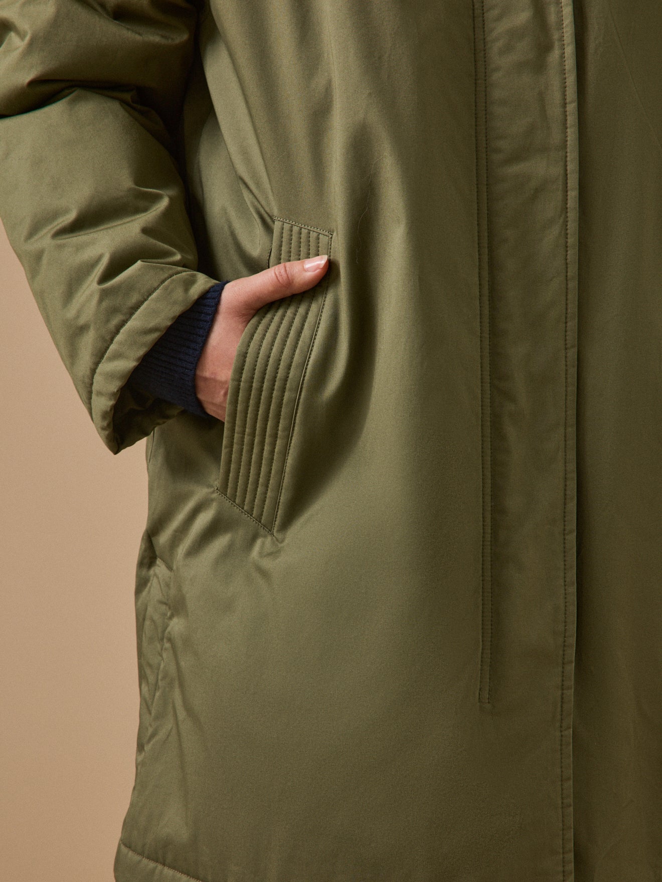 Parka mi-longue femme doublée imitation fourrure