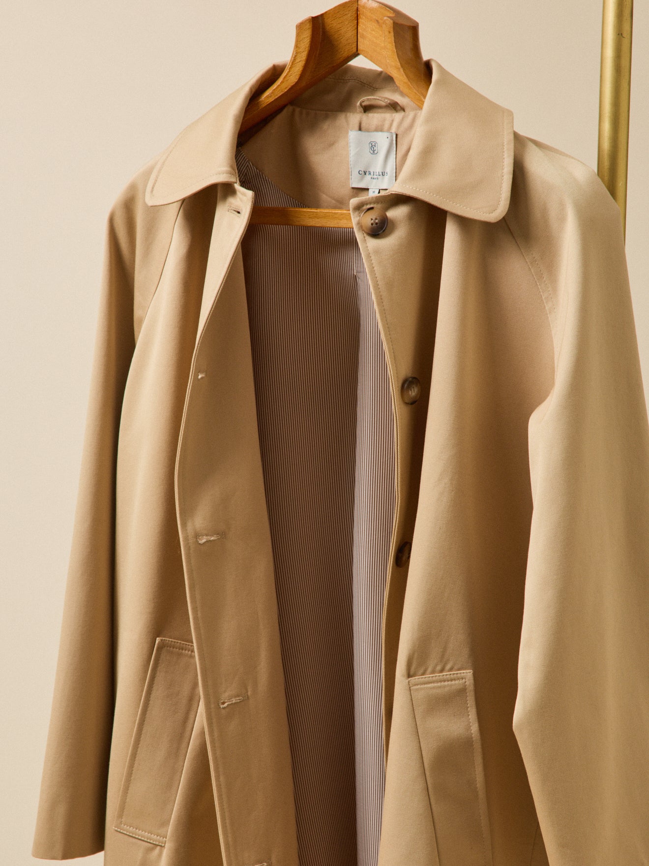 Trench long coton biologique femme
