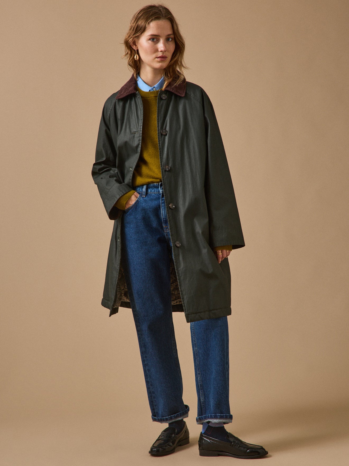 Pardessus femme en toile enduite