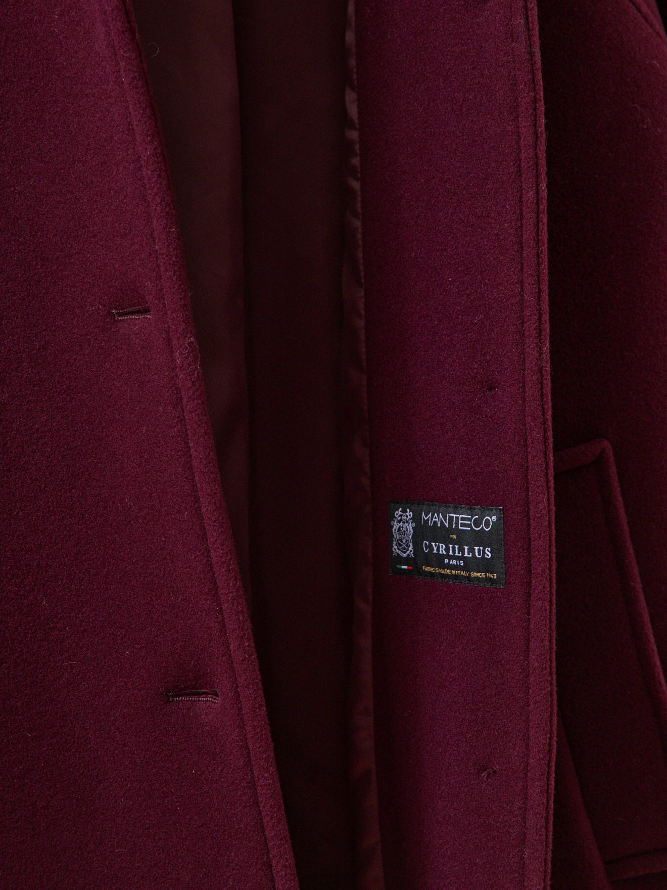 Manteau mi-long lainage uni femme
