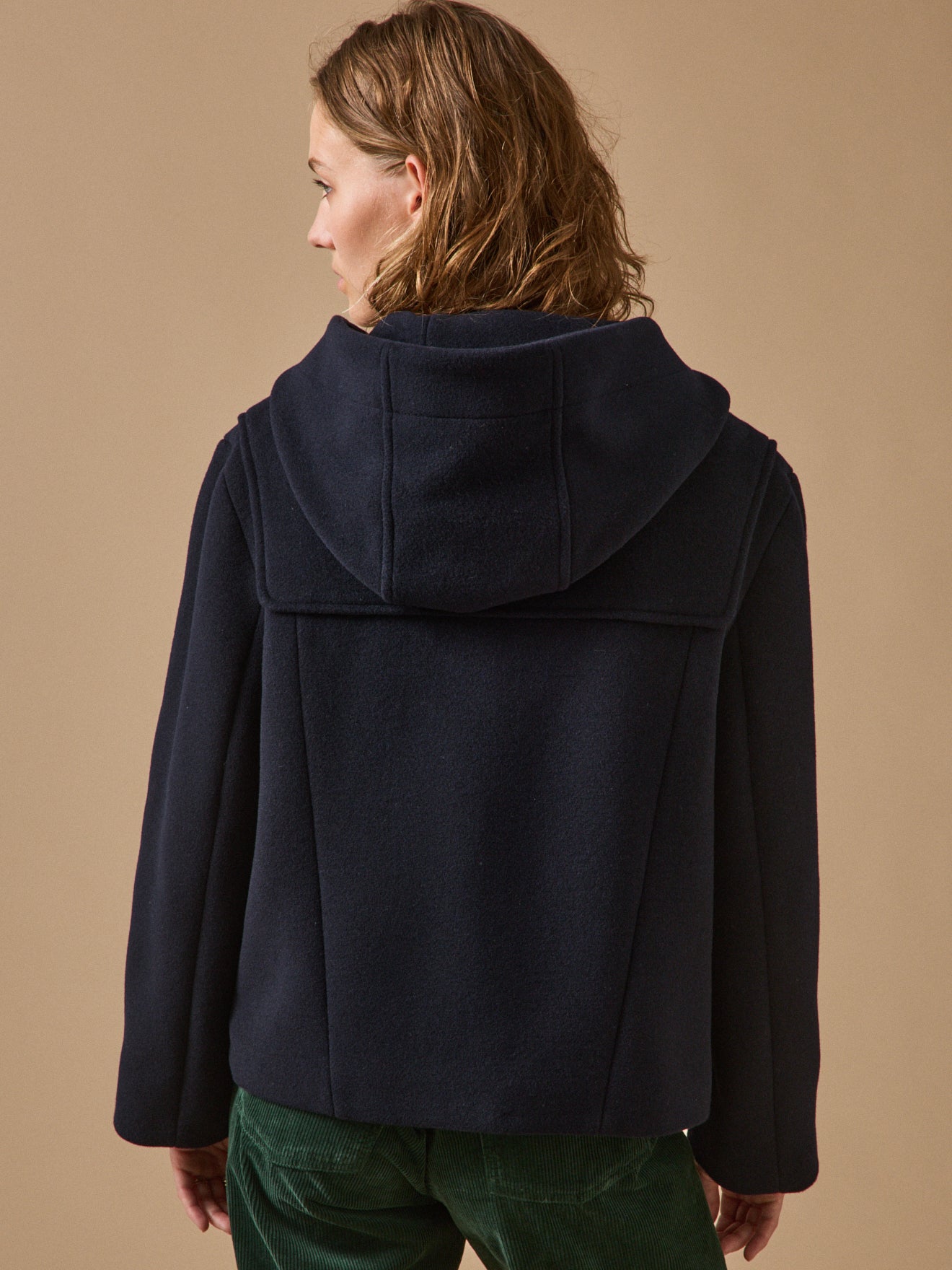 Caban court lainage femme