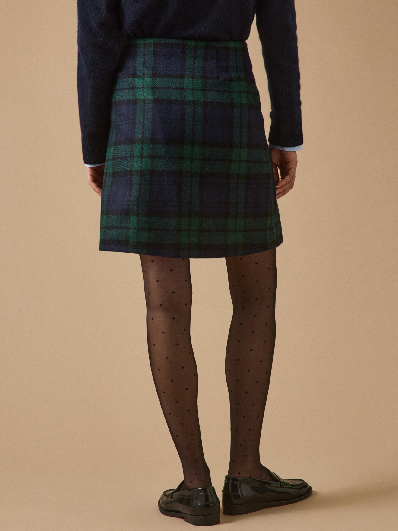 Jupe courte tartan femme en laine