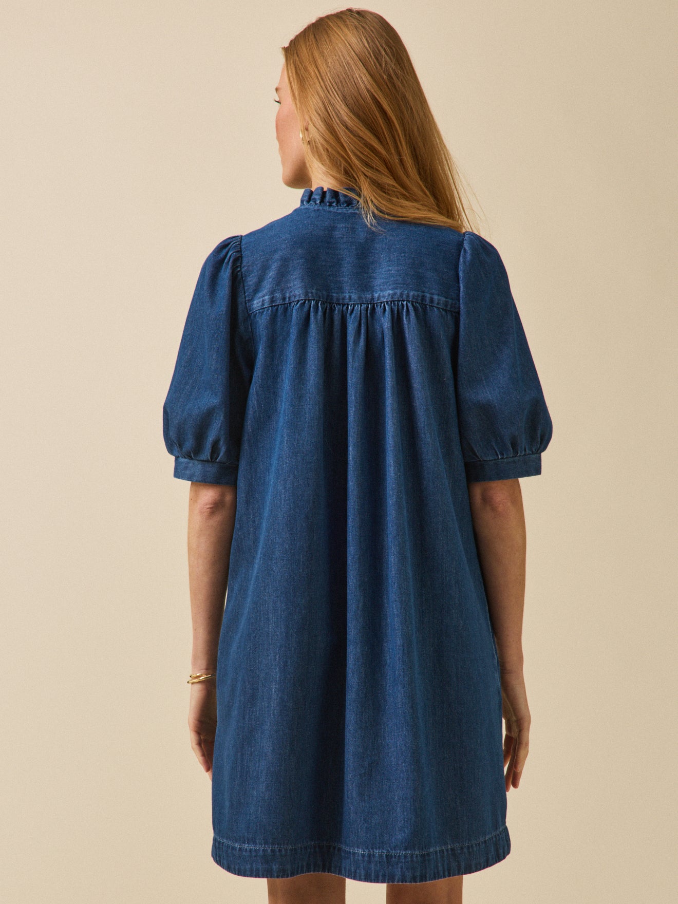Robe courte jean femme coton biologique