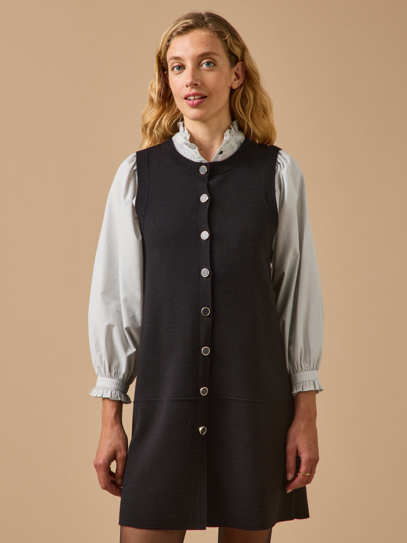 Robe sans manches femme maille milano