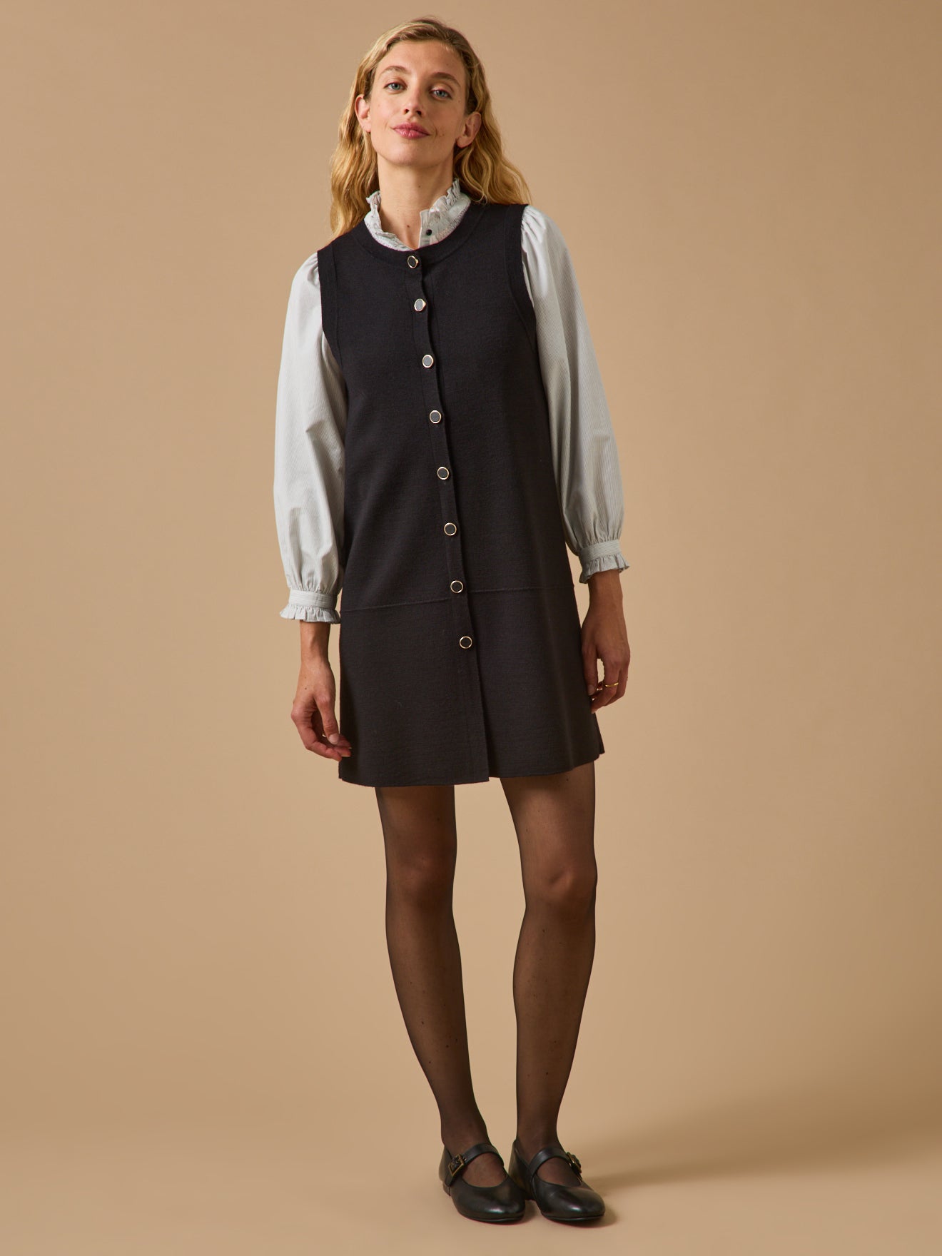 Robe sans manches femme maille milano
