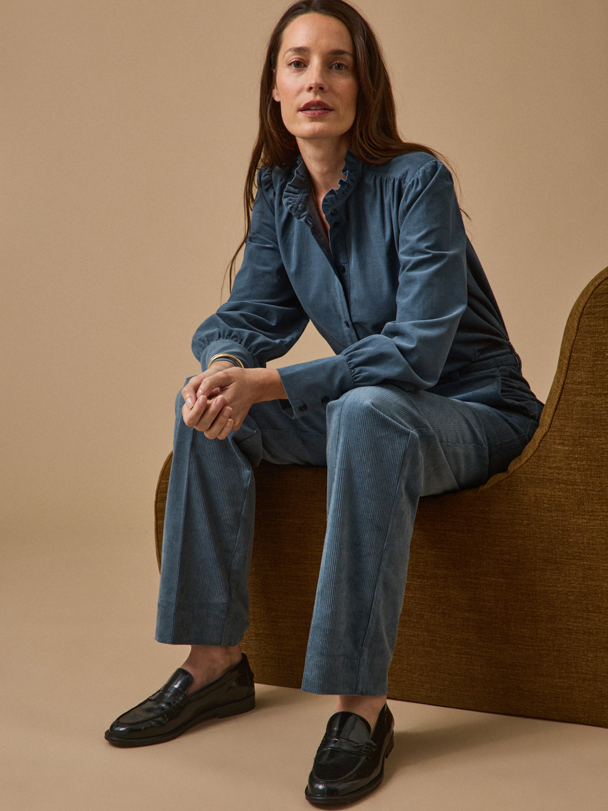Chemise femme velours babycord Émilie
