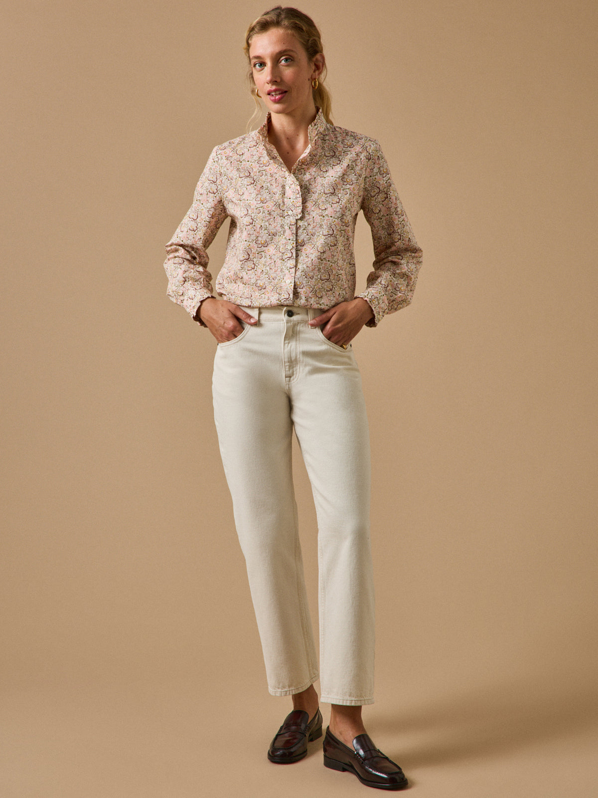 Blouse femme tissu Liberty - Coupe Émilie