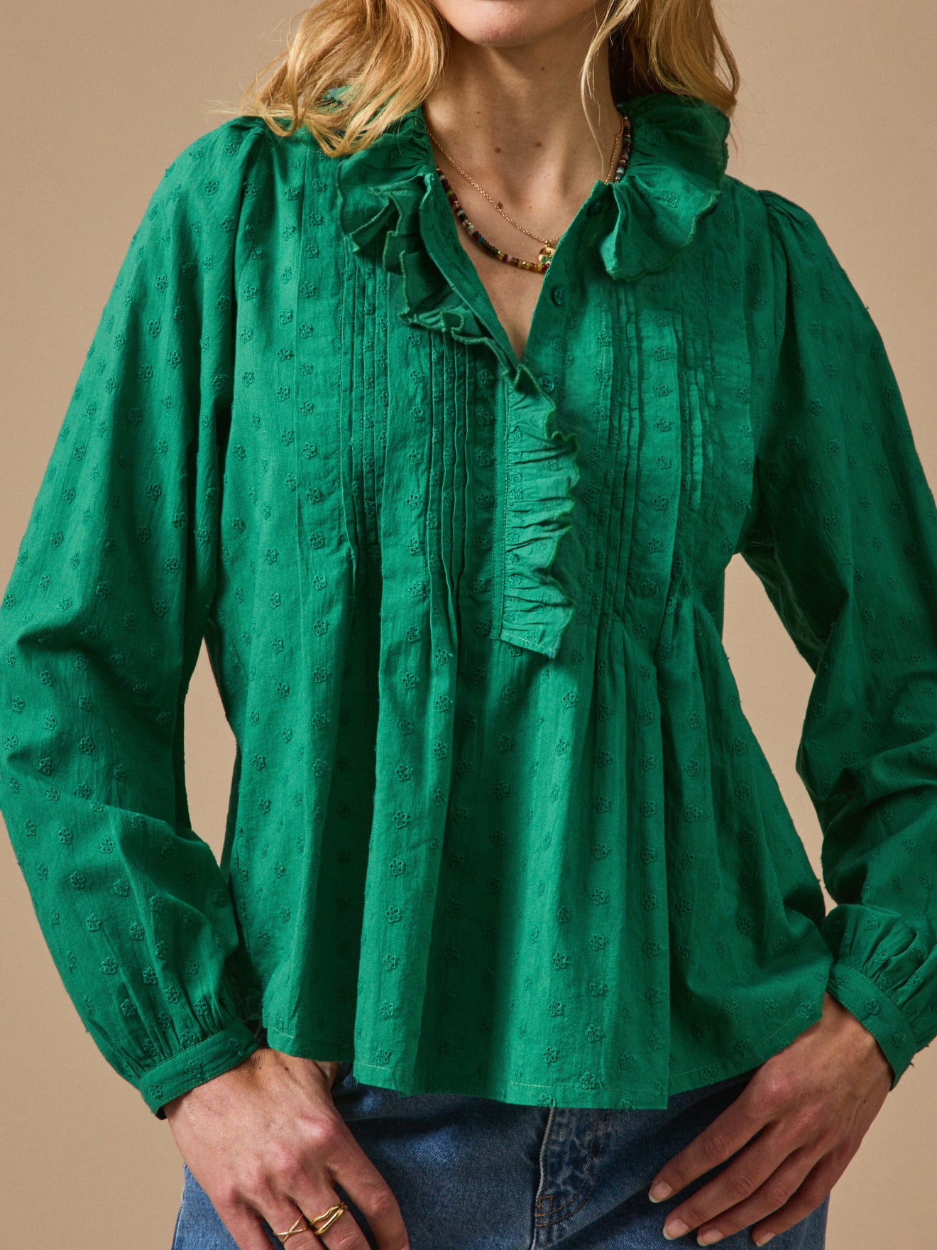 Blouse femme broderie anglaise