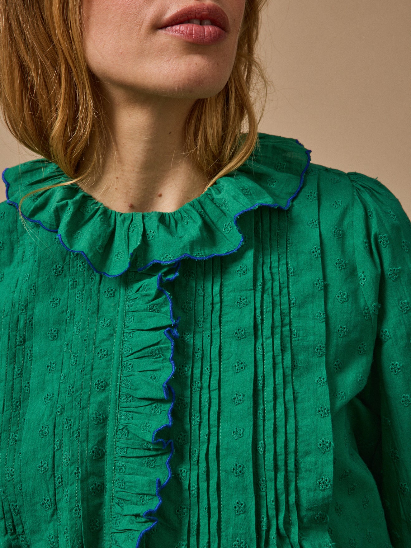 Blouse femme broderie anglaise