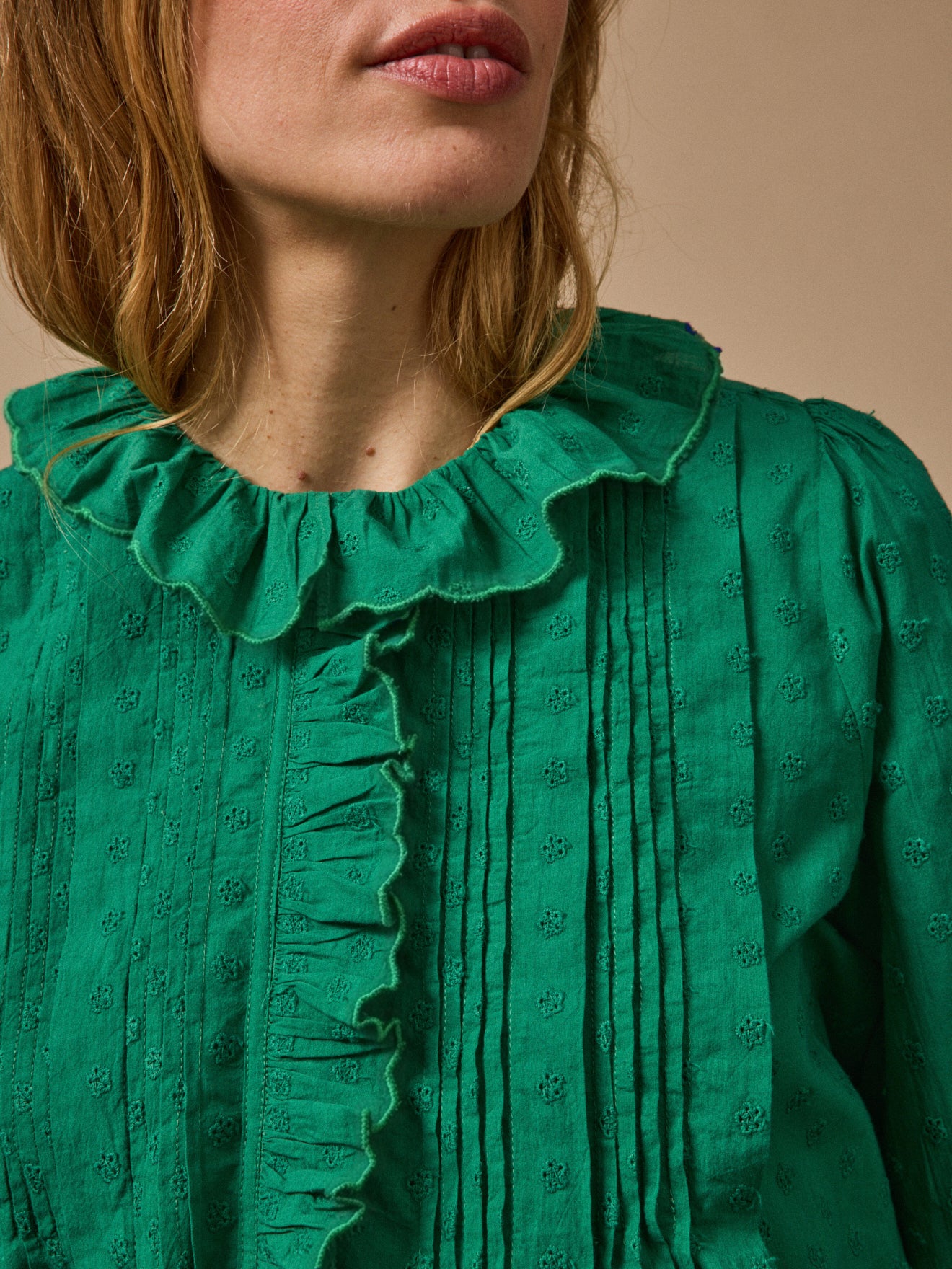Blouse femme broderie anglaise