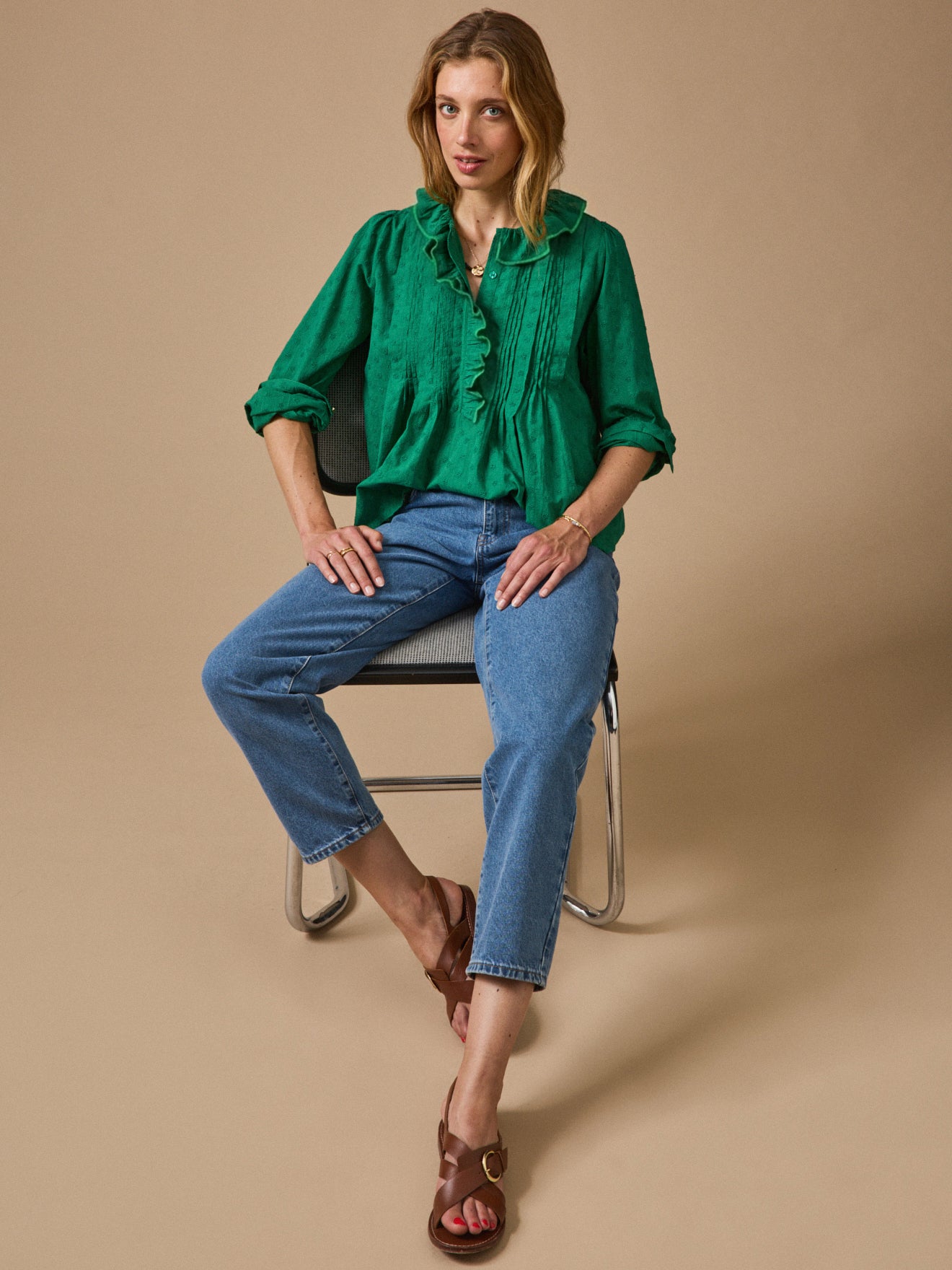 Blouse femme broderie anglaise