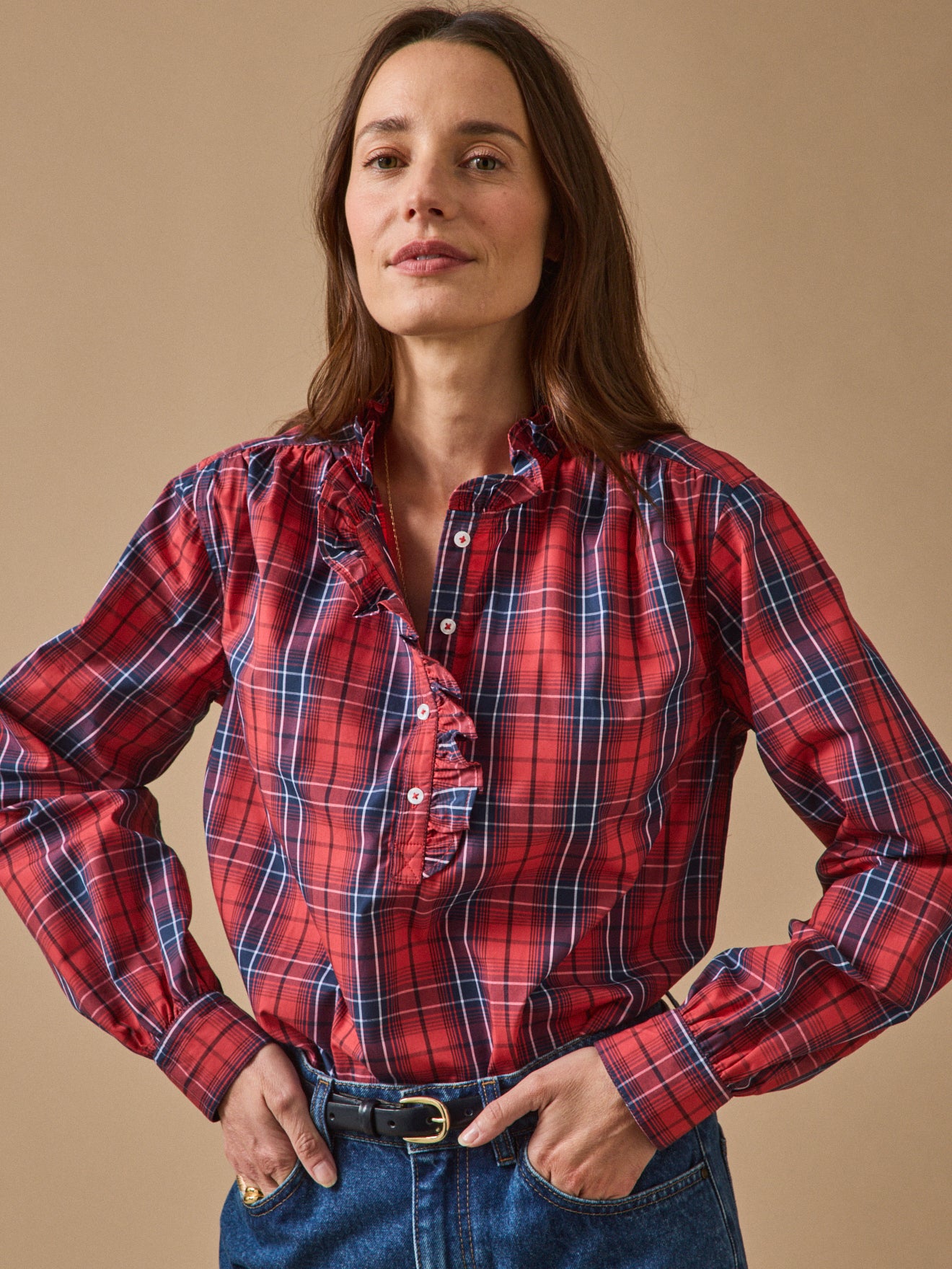 Blouse carreaux femme - Coupe Noémie