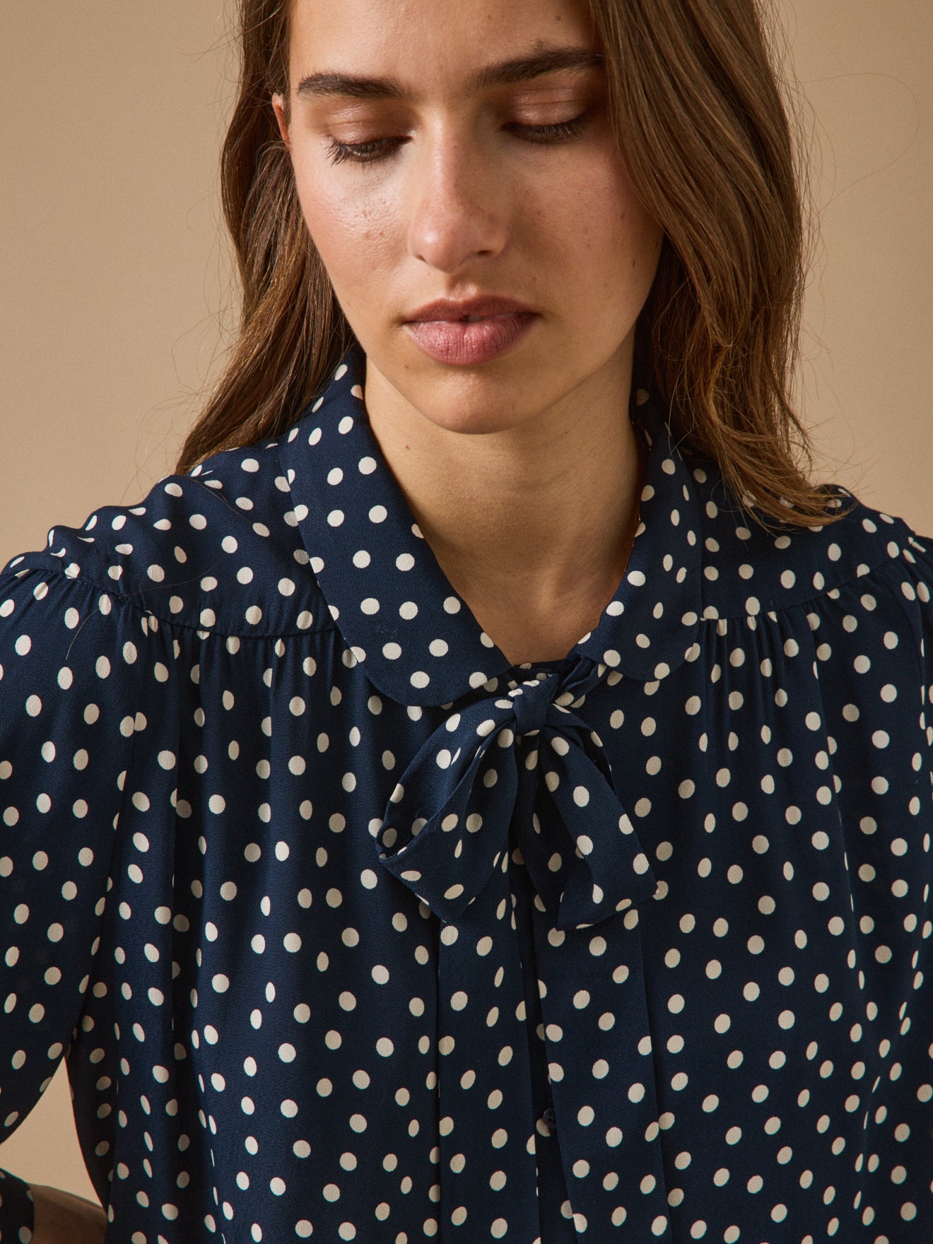 Chemise femme imprimé pois