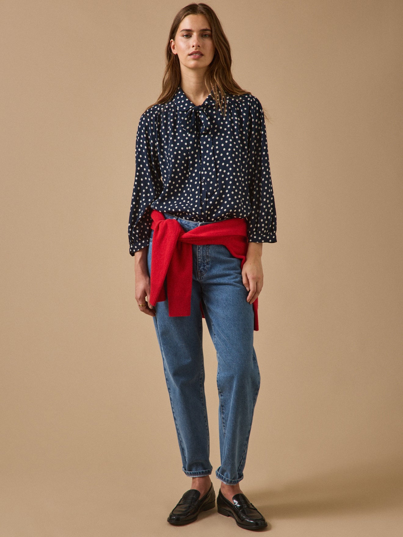 Chemise femme imprimé pois