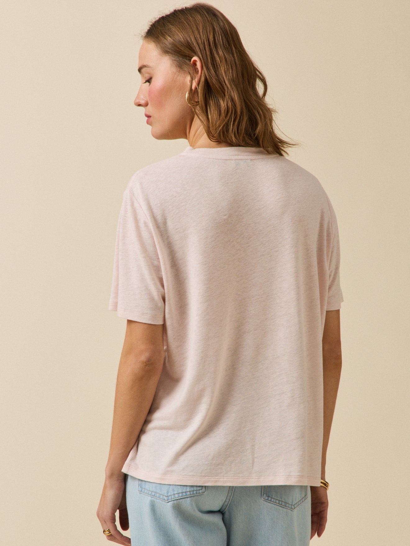 T-shirt lin et viscose femme