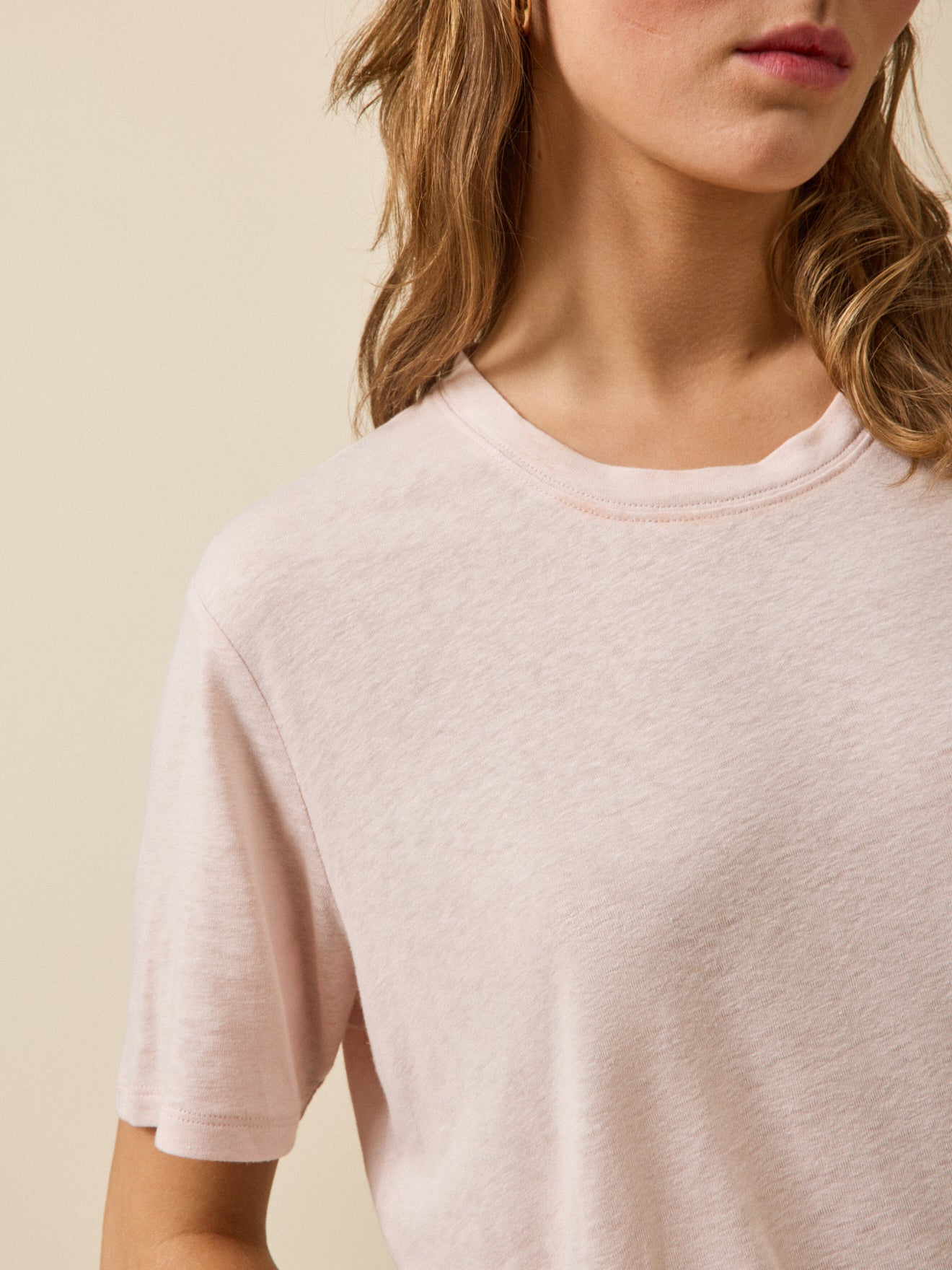 T-shirt lin et viscose femme