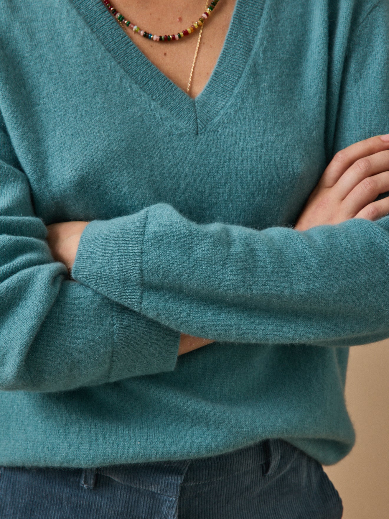 Pull col V femme - Collection Cachemire