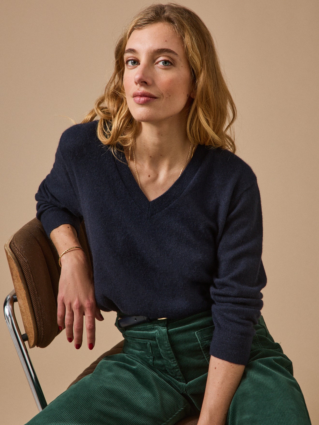Pull col V femme - Collection Cachemire