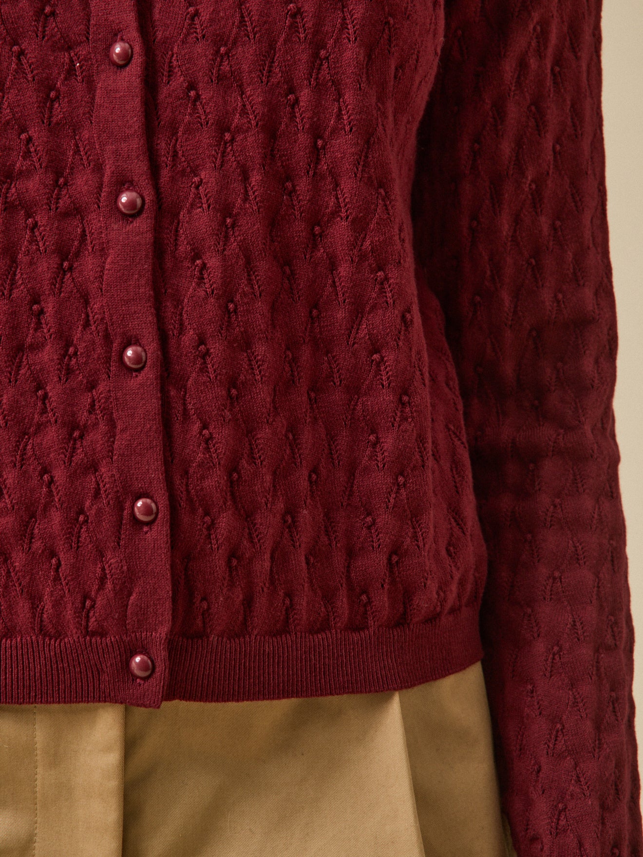 Gilet maille pointelle femme