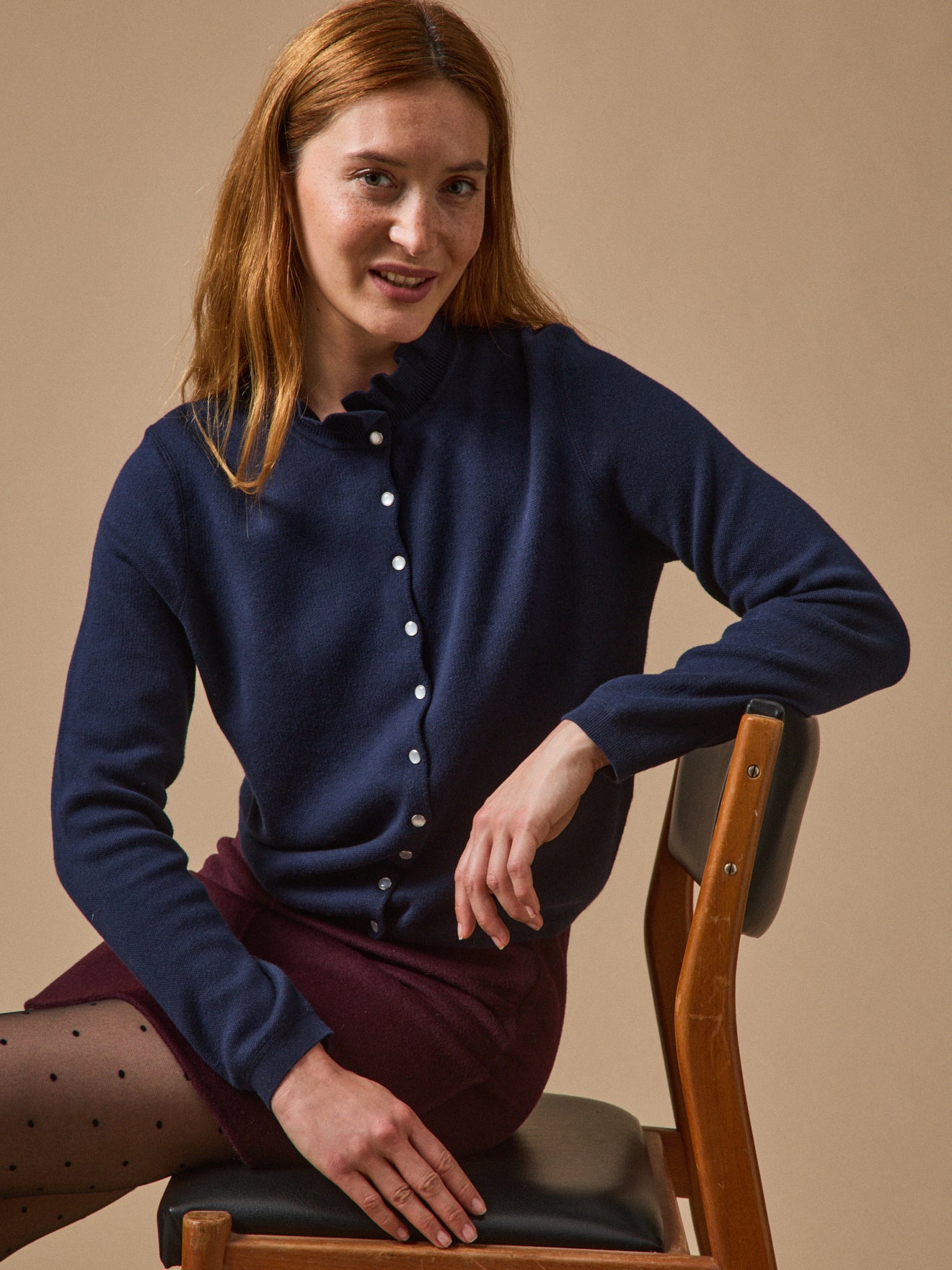 Gilet femme coton biologique et cachemire