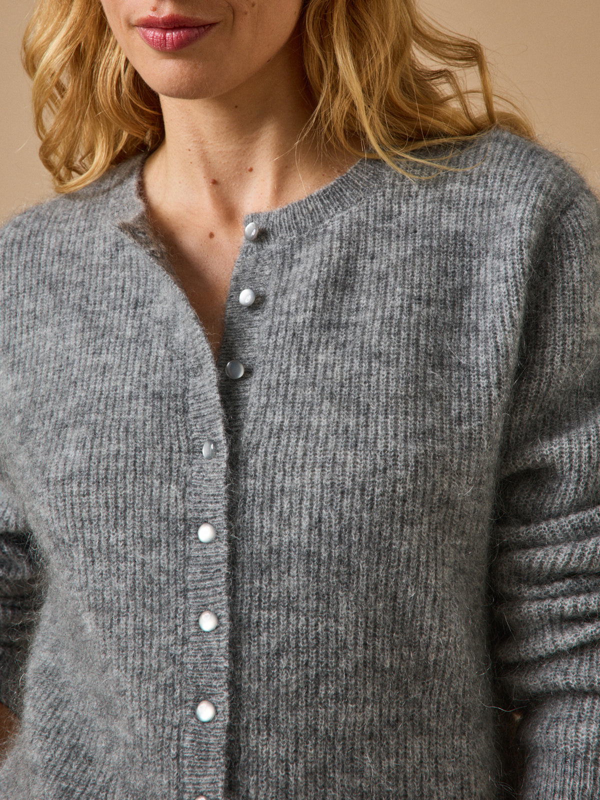 Gilet femme avec laine et mohair