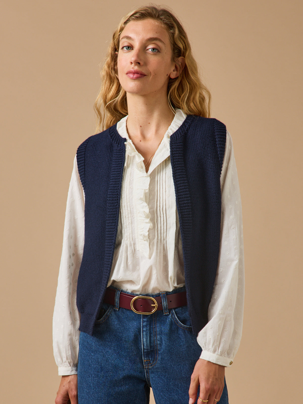 Gilet laine mérinos Femme - Cyrillus X les 3 Tricoteurs