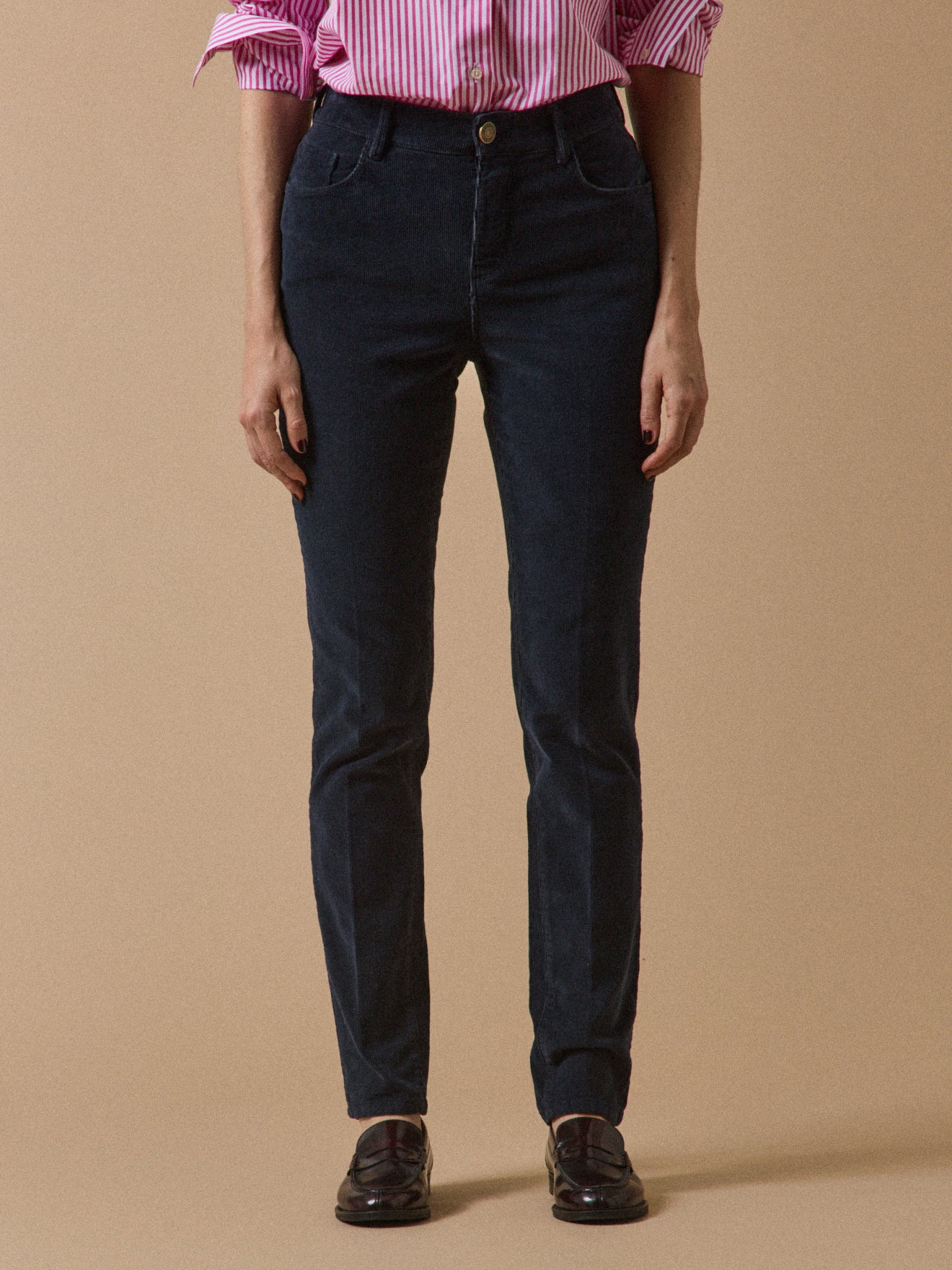 Pantalon slim velours milleraies femme Chloé