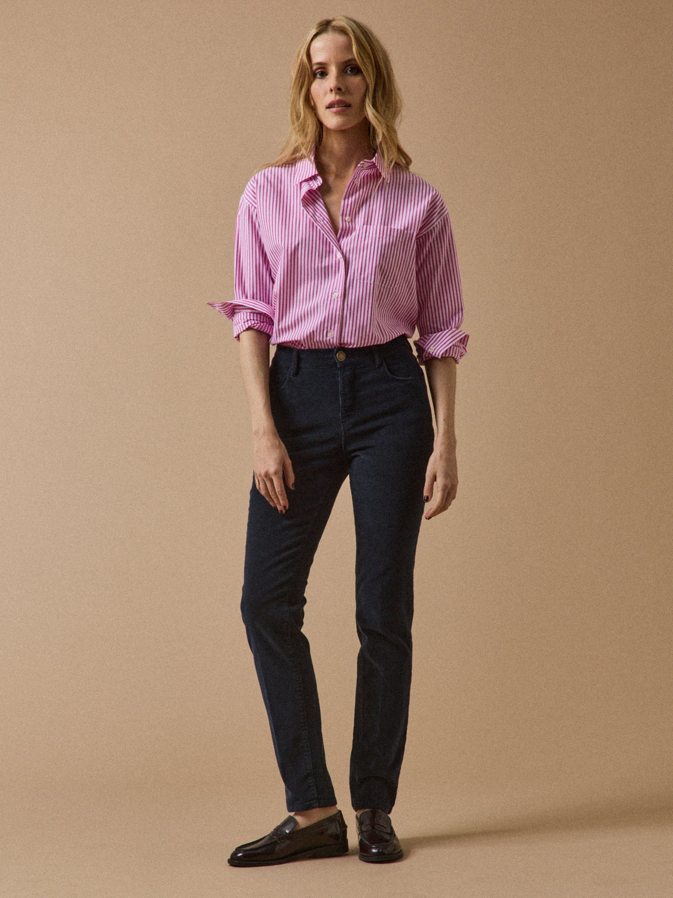 Pantalon slim velours milleraies femme Chloé