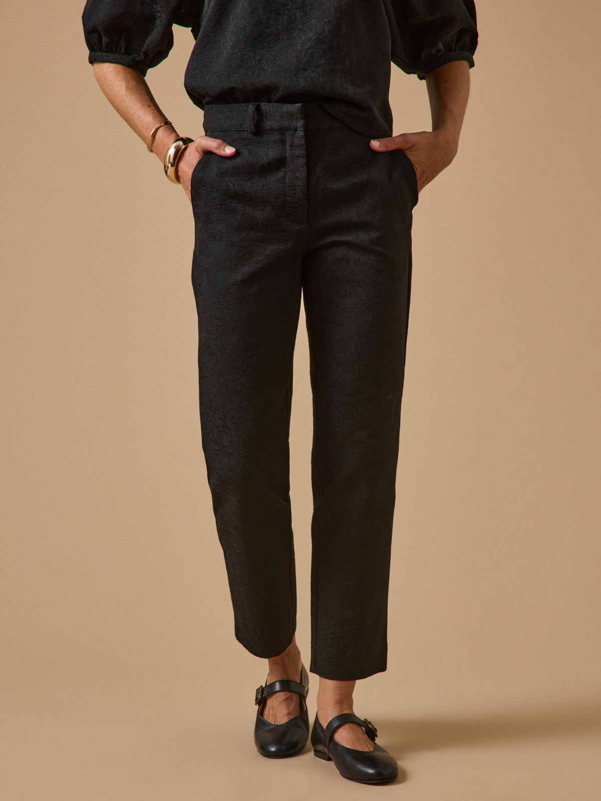 Pantalon cigarette raccourci femme Léo