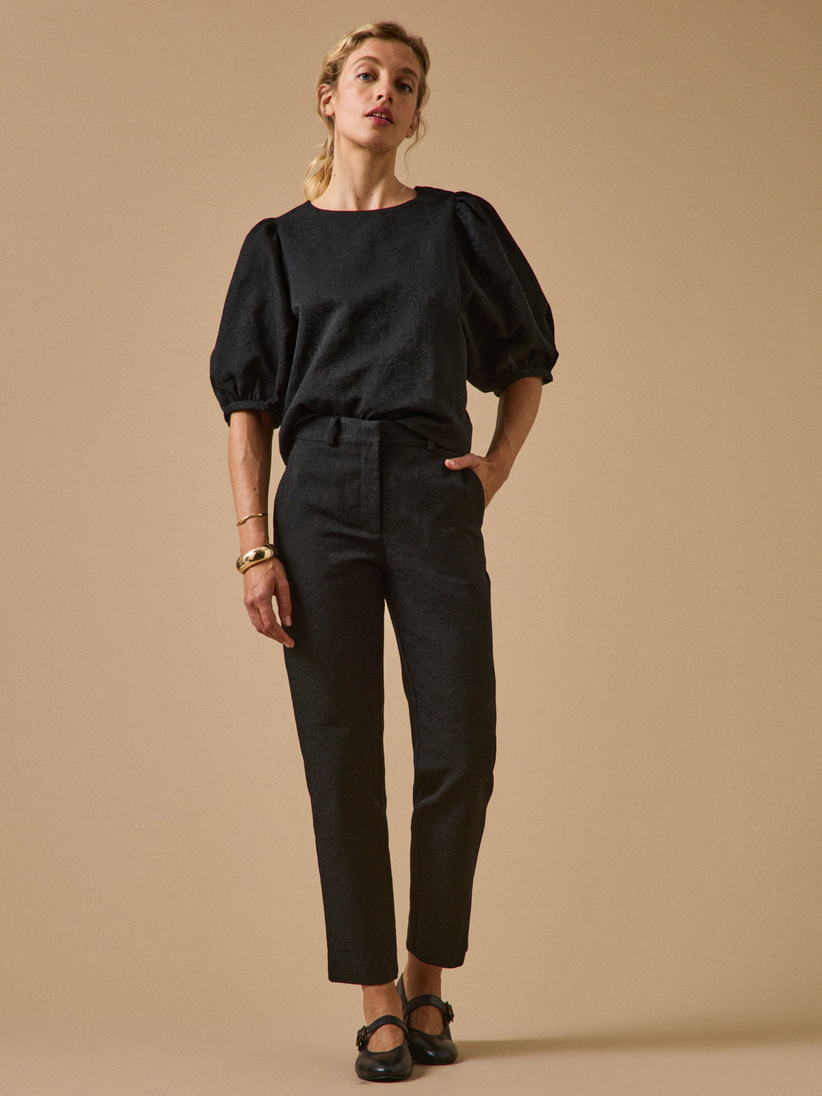 Pantalon cigarette raccourci femme Léo