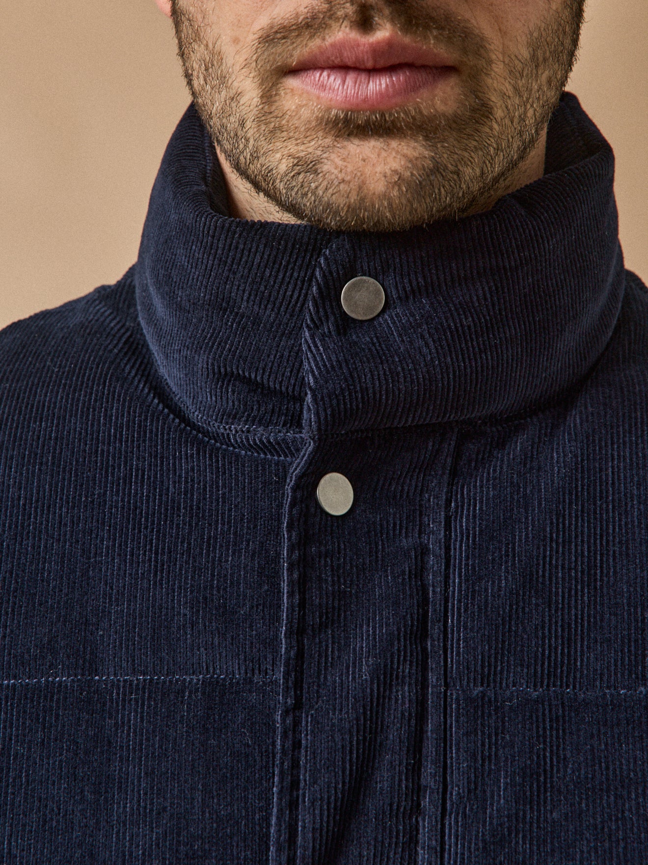 Veste matelassée sans manches velours homme