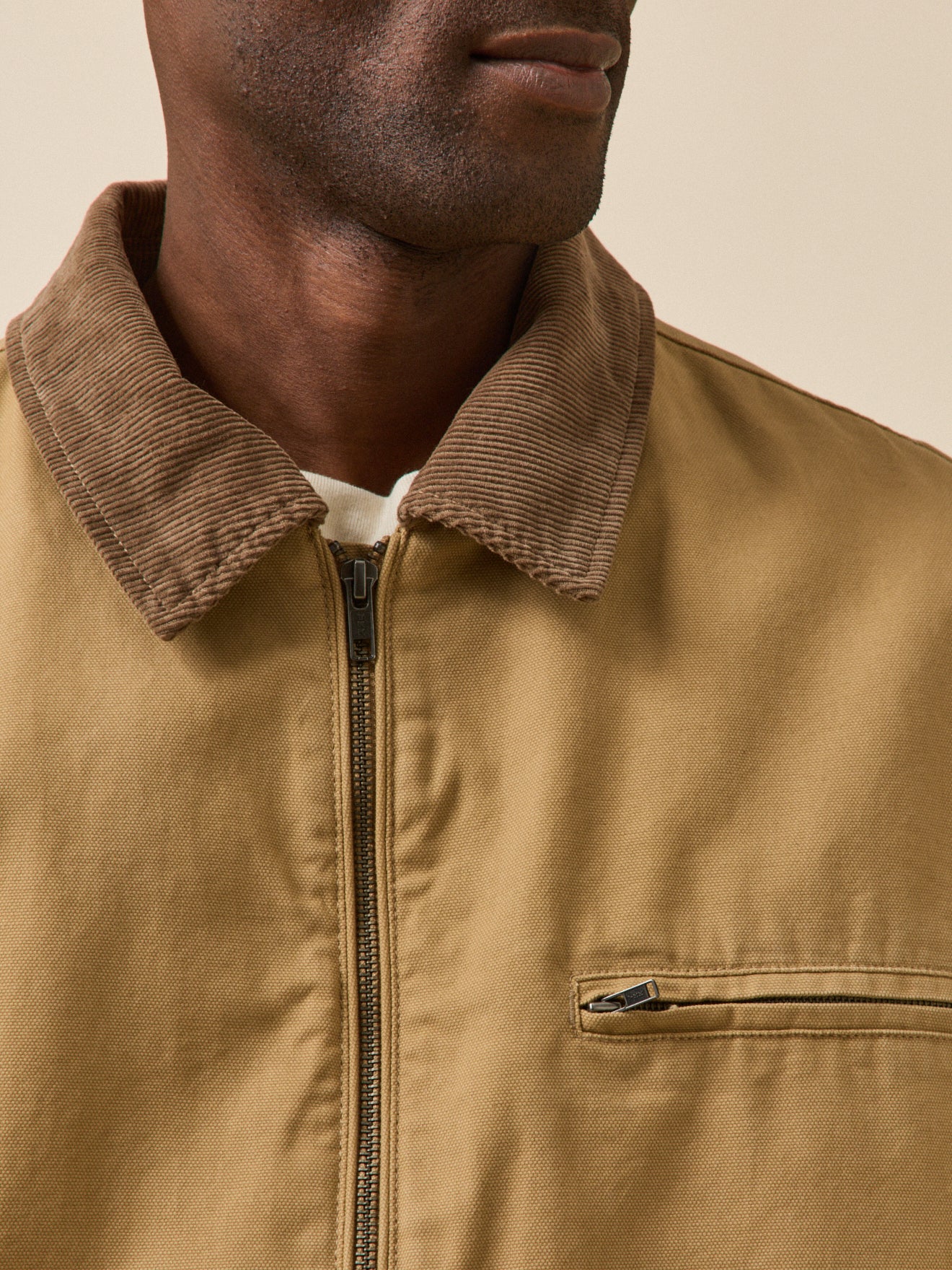Veste col velours homme
