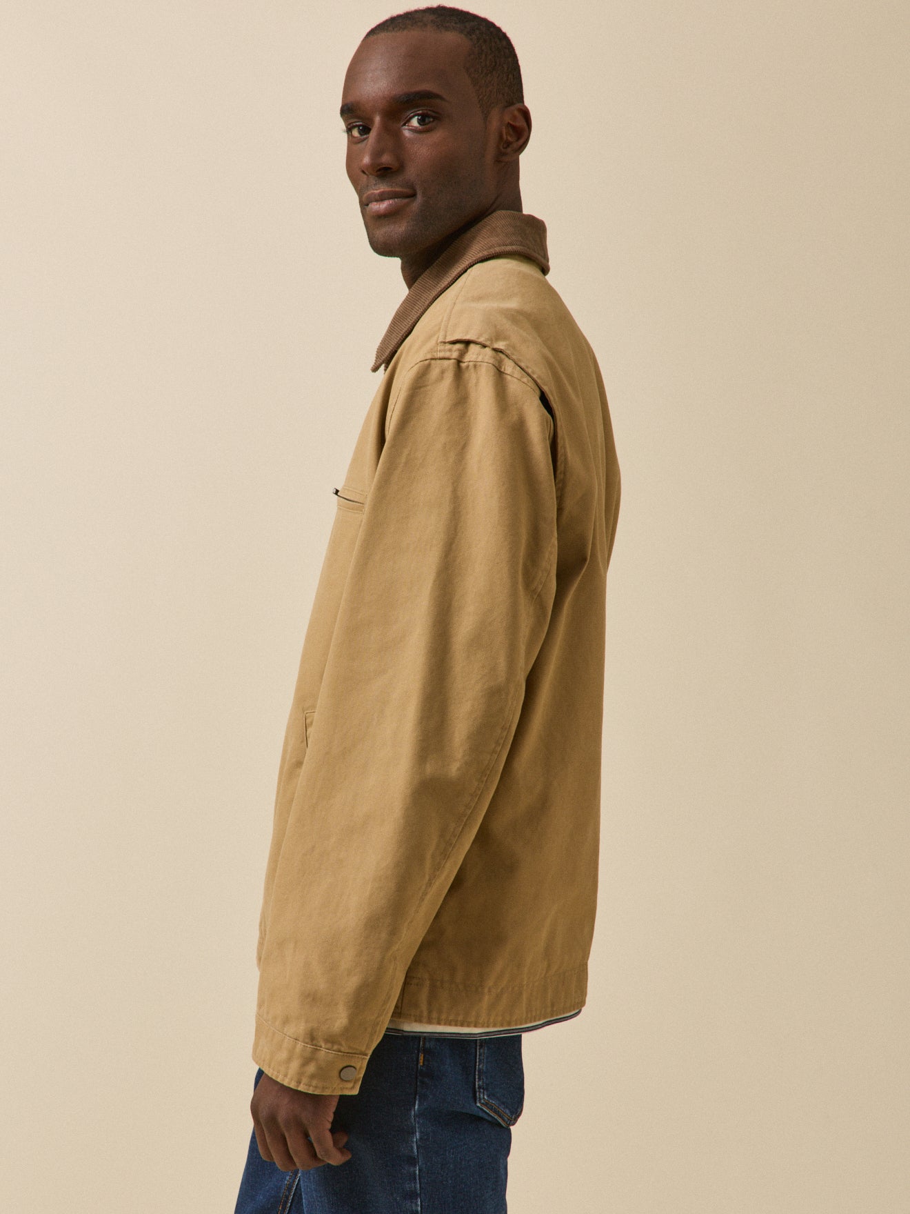 Veste col velours homme