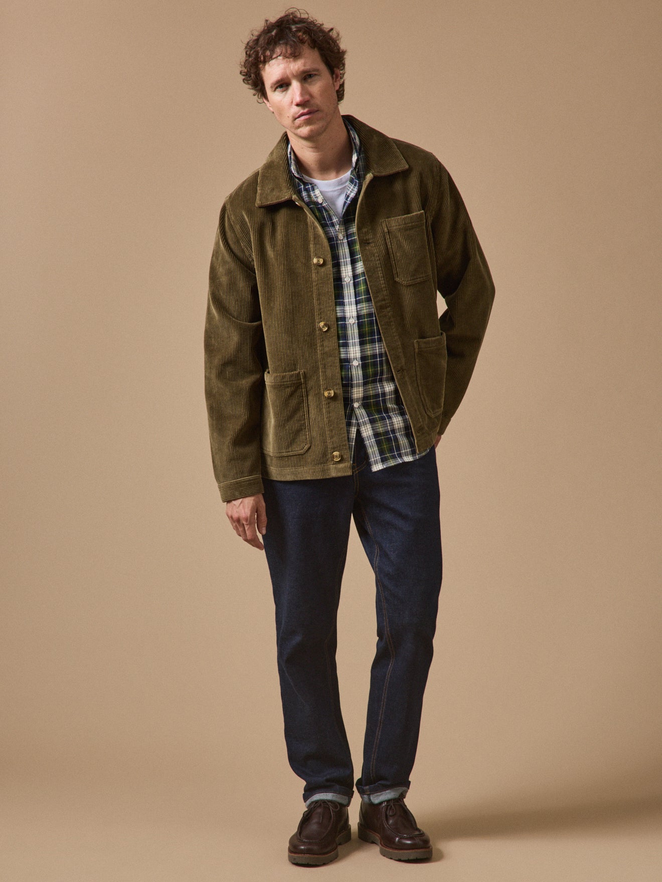 Veste worker velours côtelé homme