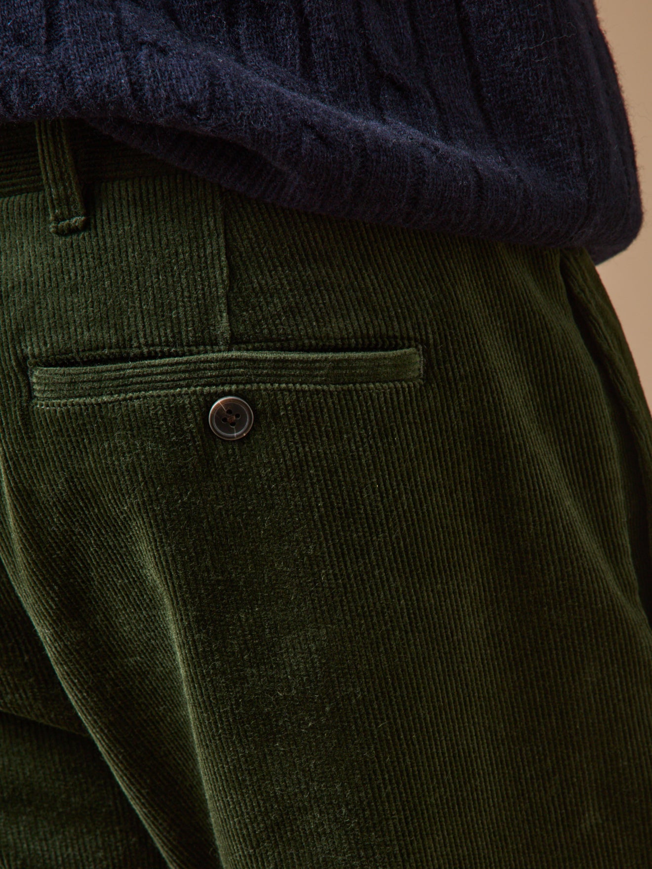 Chino velours regular homme
