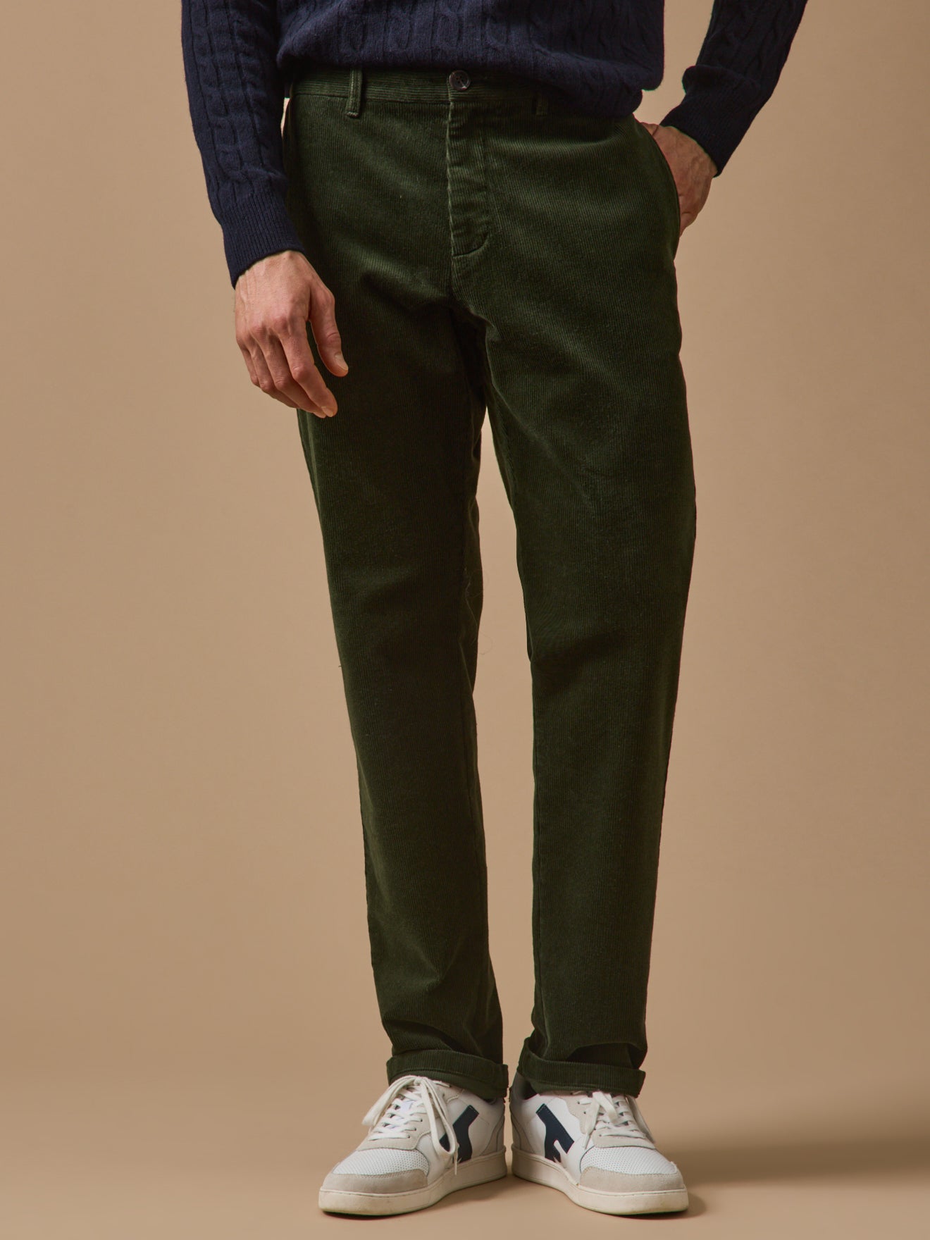 Chino velours regular homme