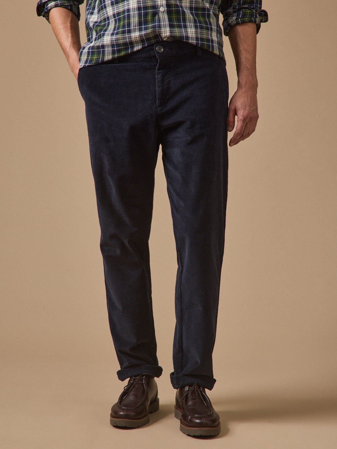 Pantalon taille élastiquée velours homme