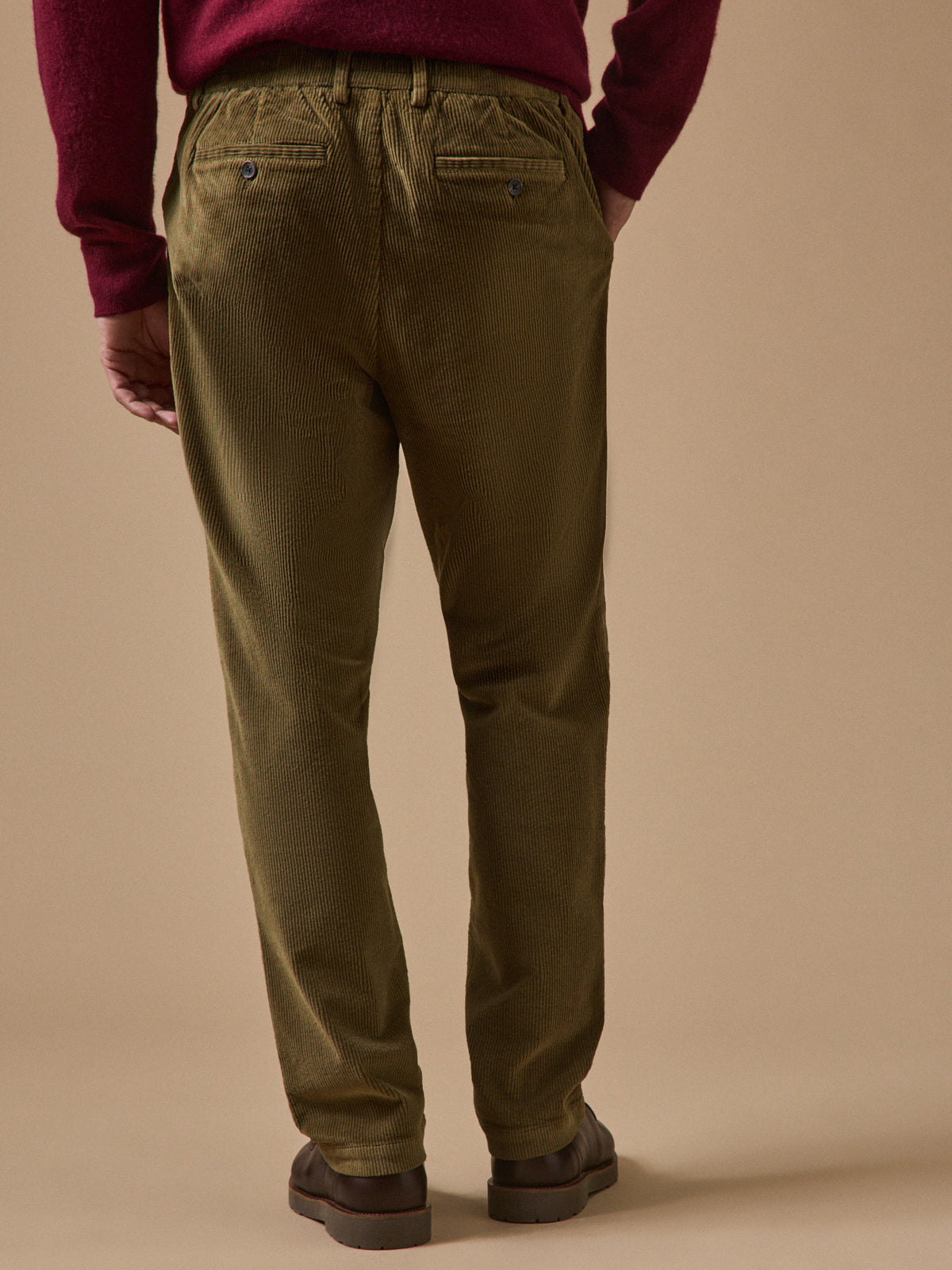 Pantalon taille élastiquée velours homme