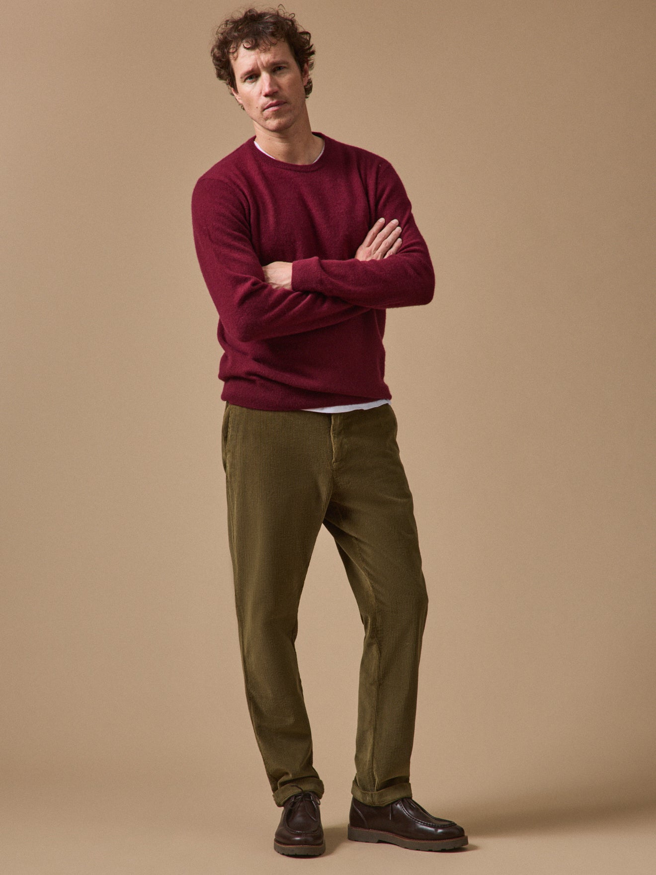 Pantalon taille élastiquée velours homme