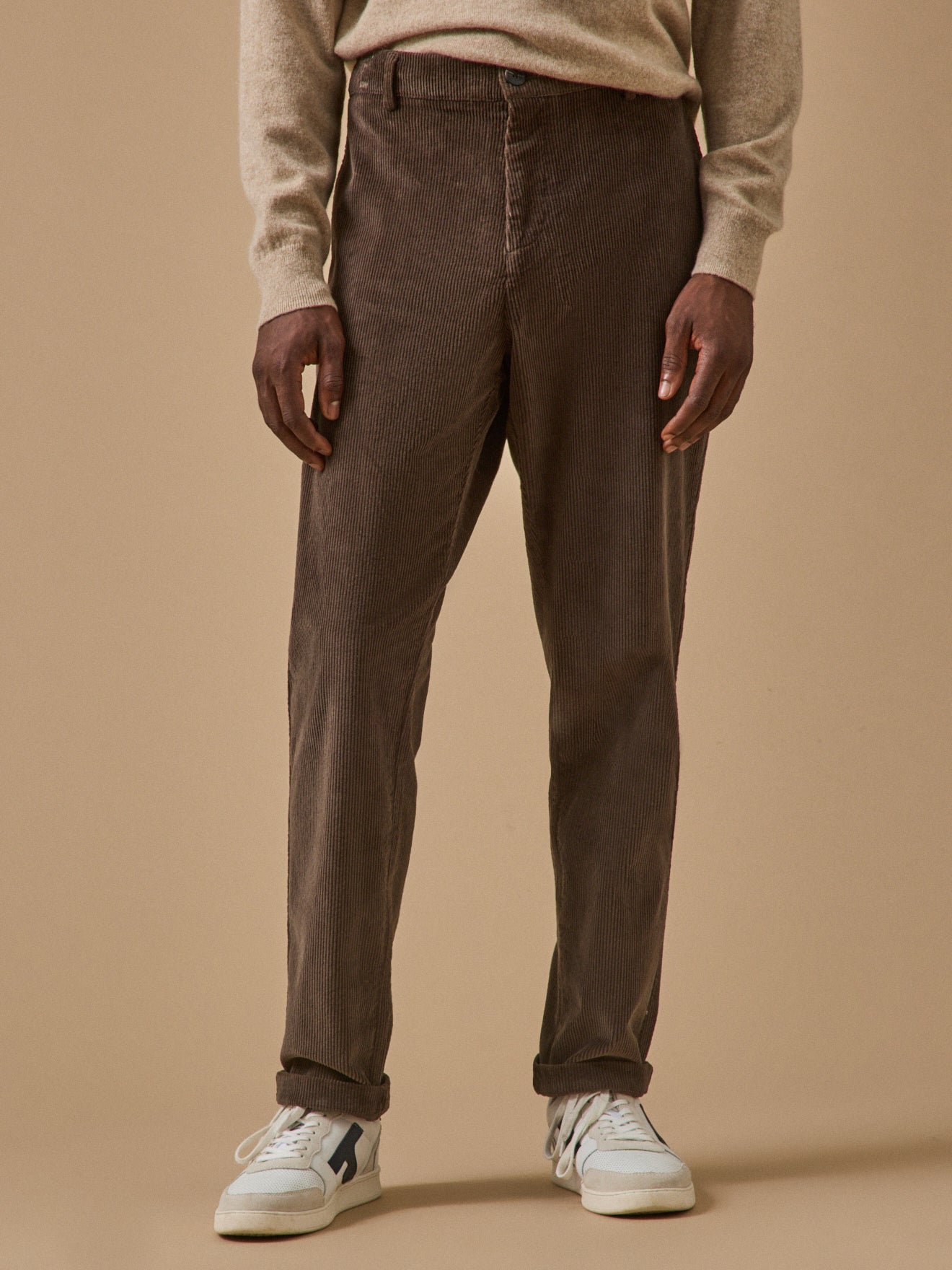 Pantalon taille élastiquée velours homme