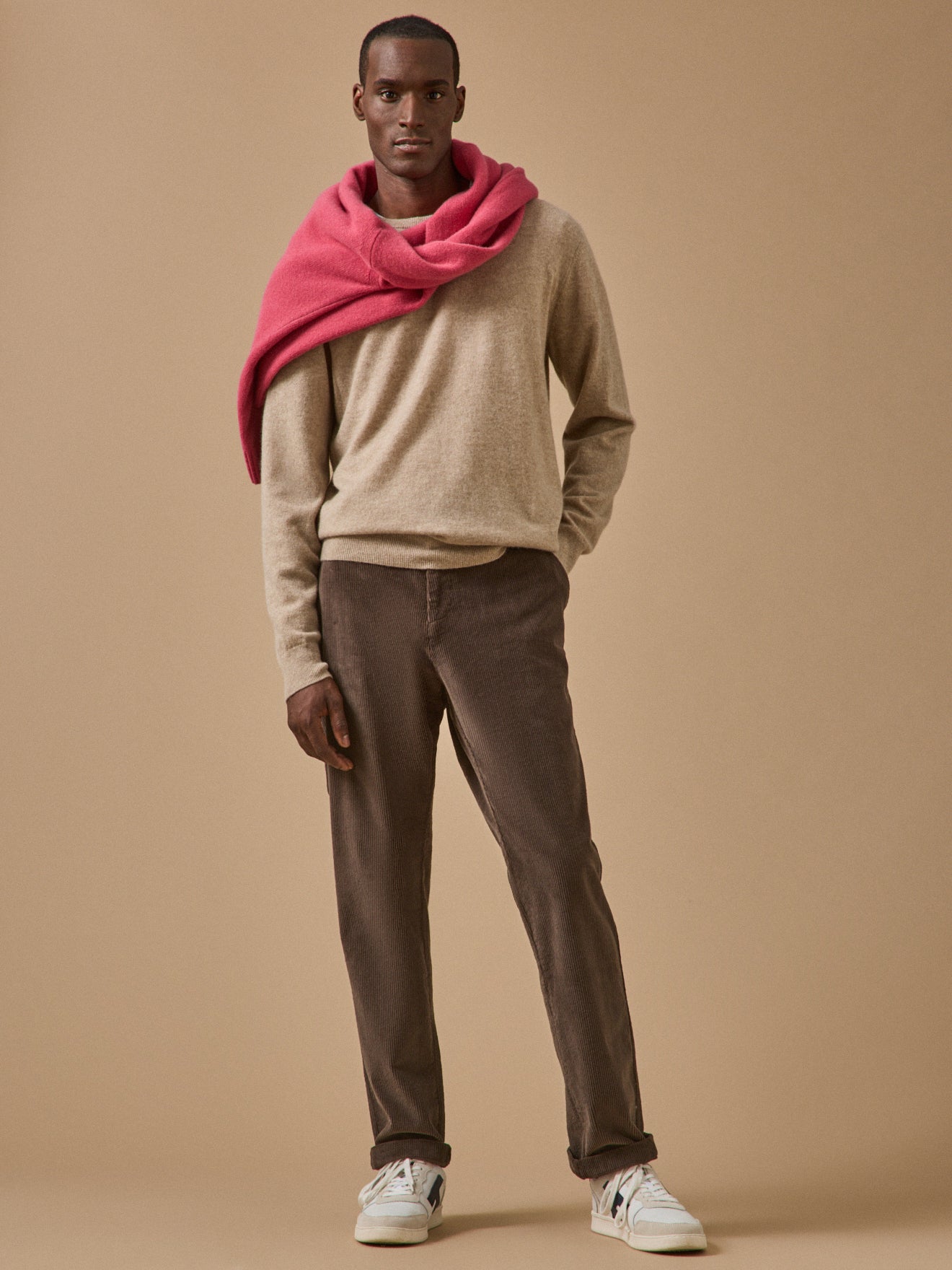 Pantalon taille élastiquée velours homme