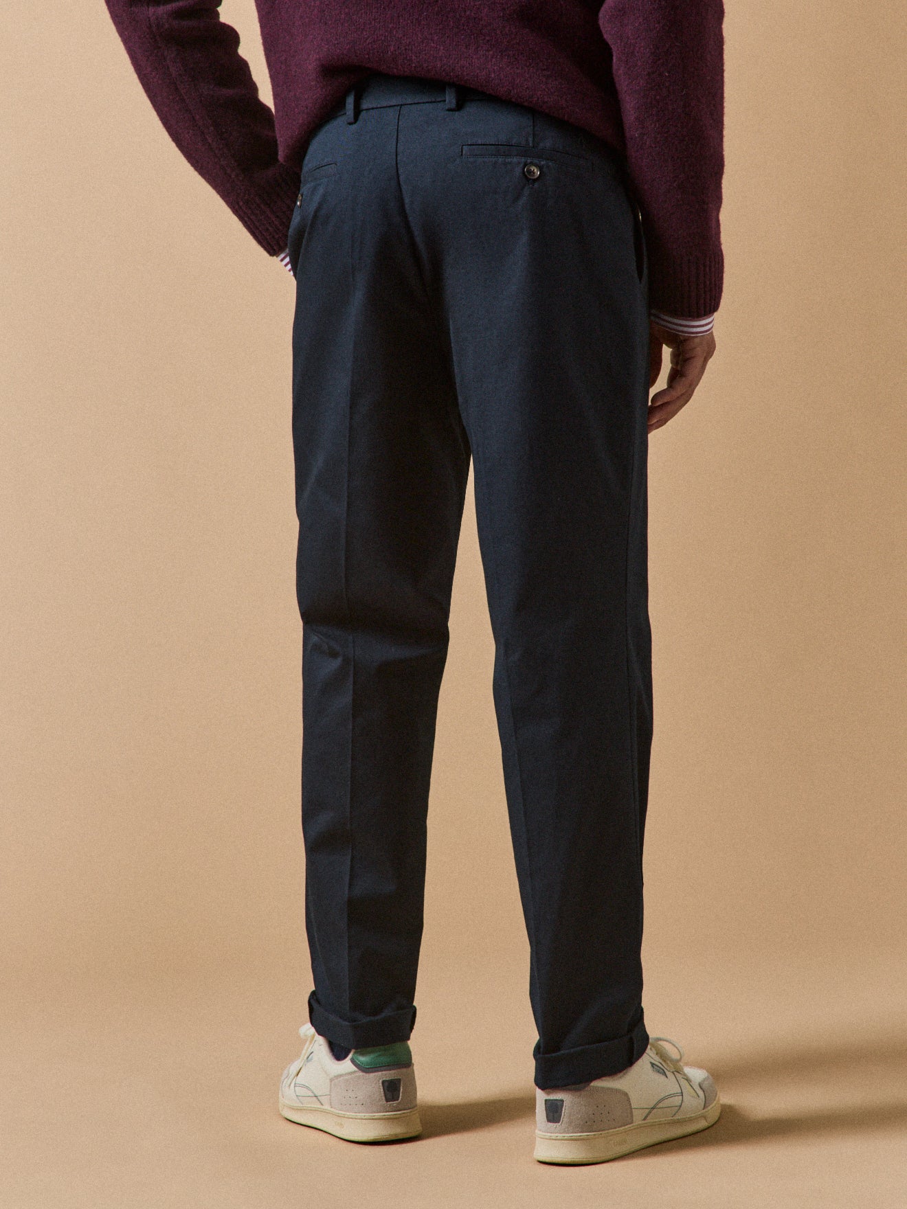 Pantalon chino large homme