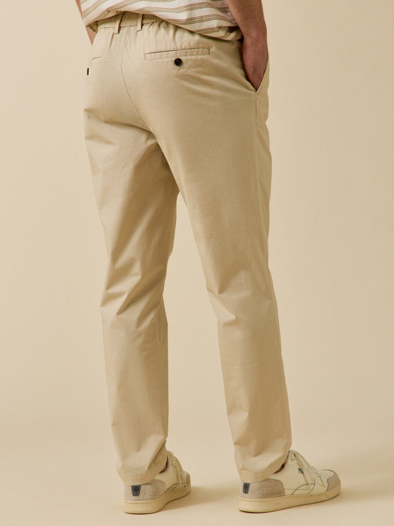 Pantalon taille élastiquée popeline craquante homme