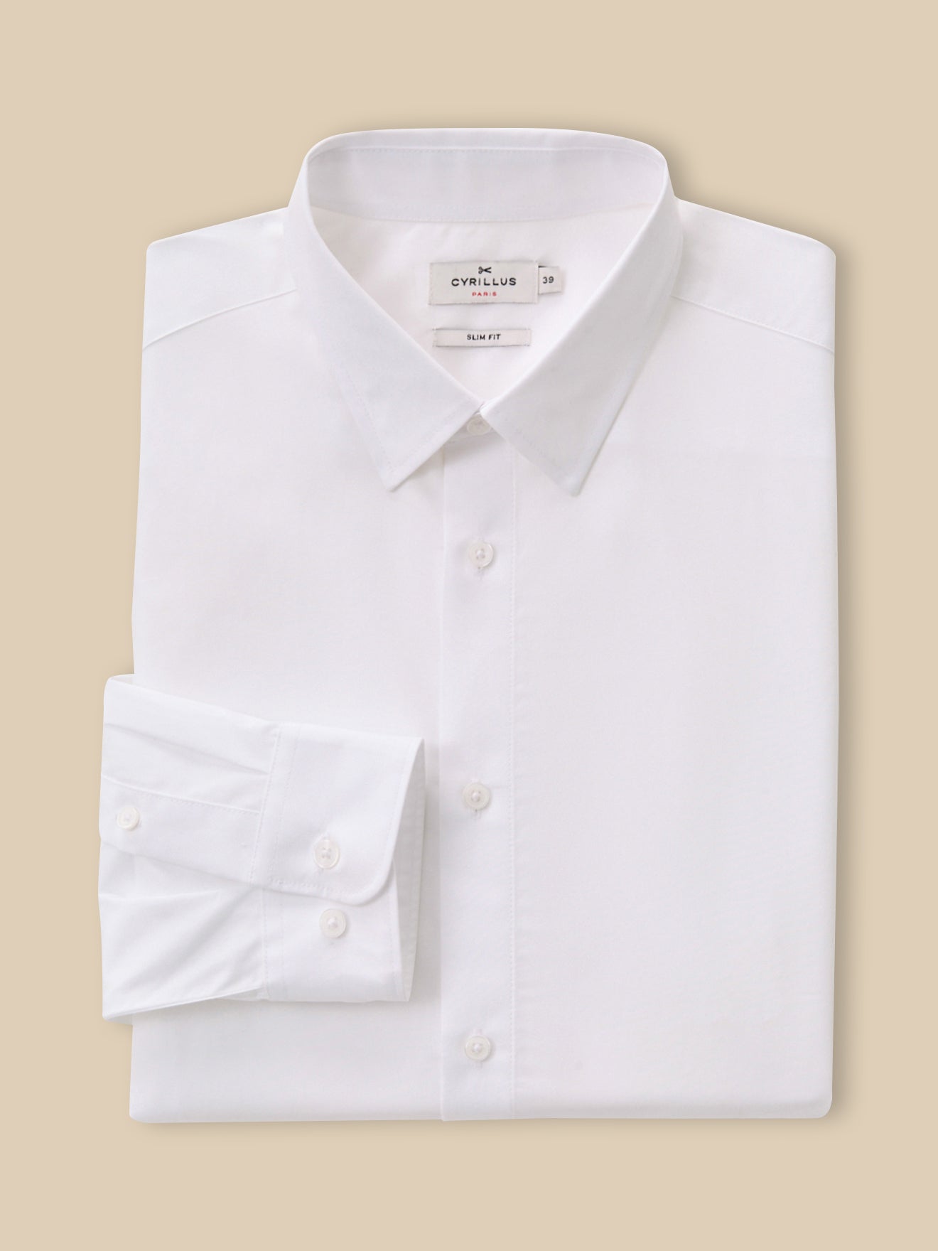 Chemise Slim Fit homme popeline unie easy care