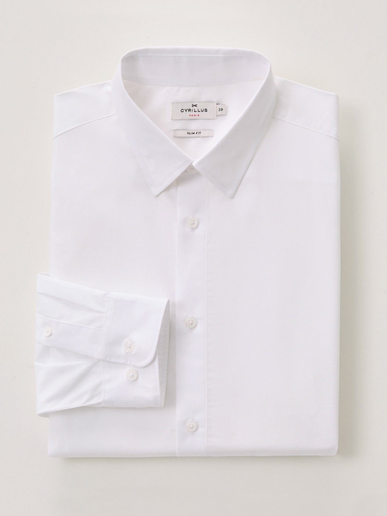 Chemise Slim Fit homme popeline unie easy care