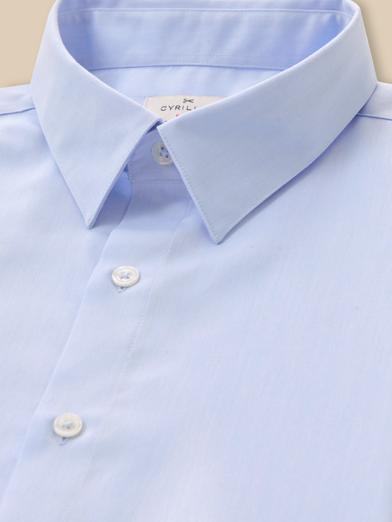 Chemise unie coton twill Regular Fit homme non iron